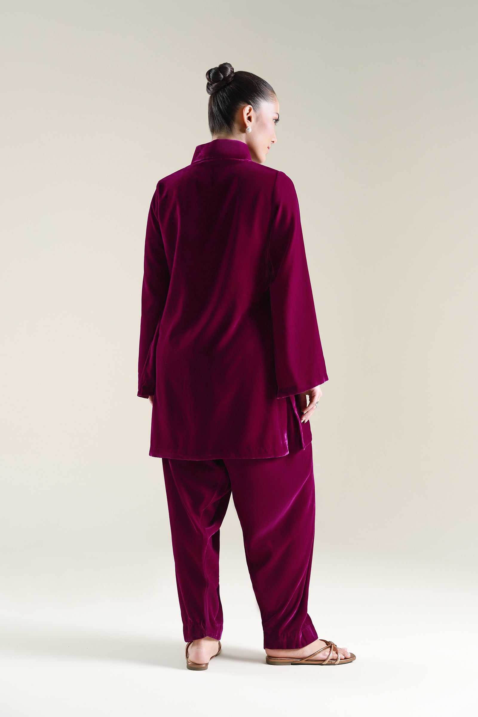 2 Pc Dyed Velvet Suit