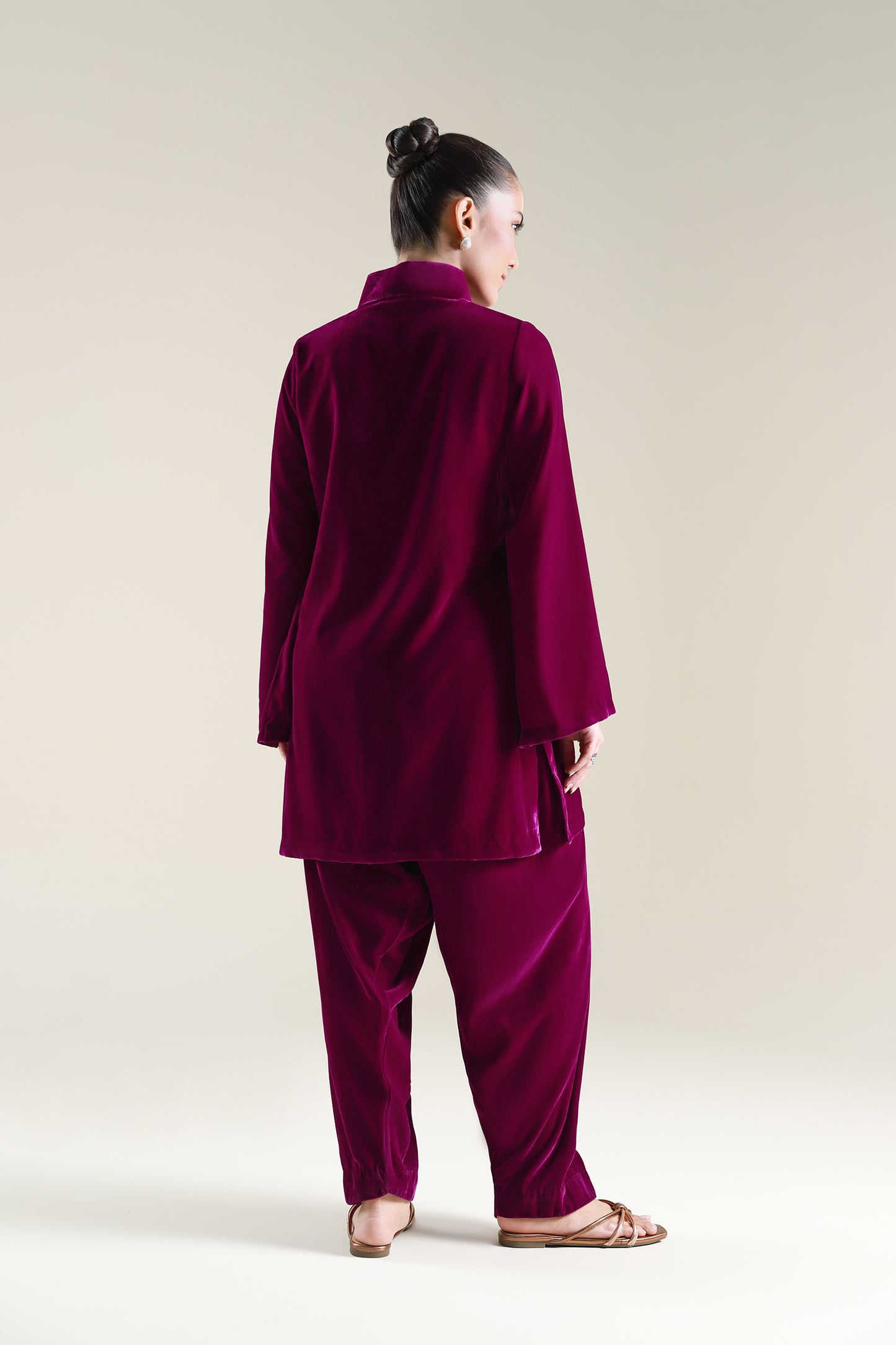 2 Pc Dyed Velvet Suit