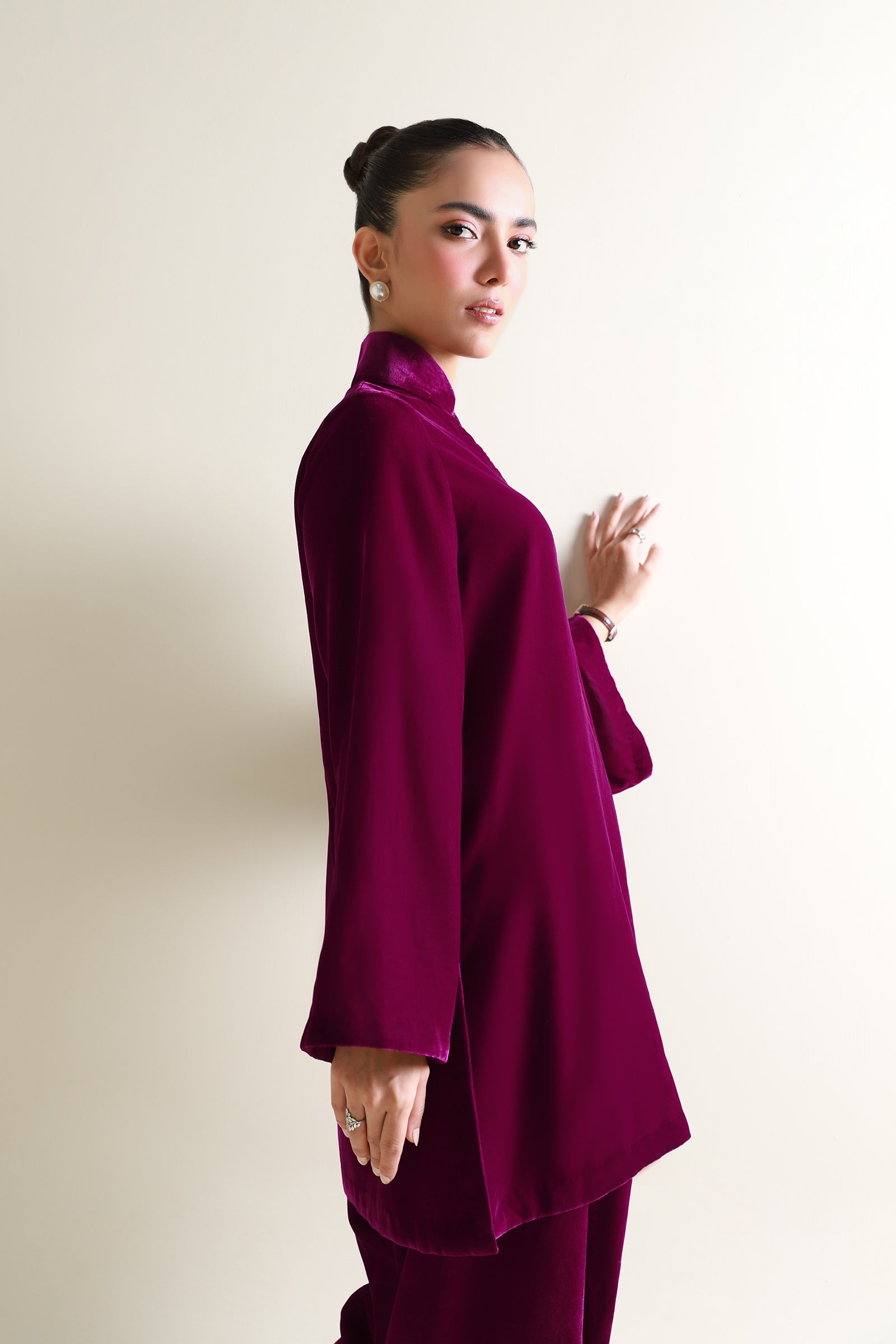 2 Pc Dyed Velvet Suit