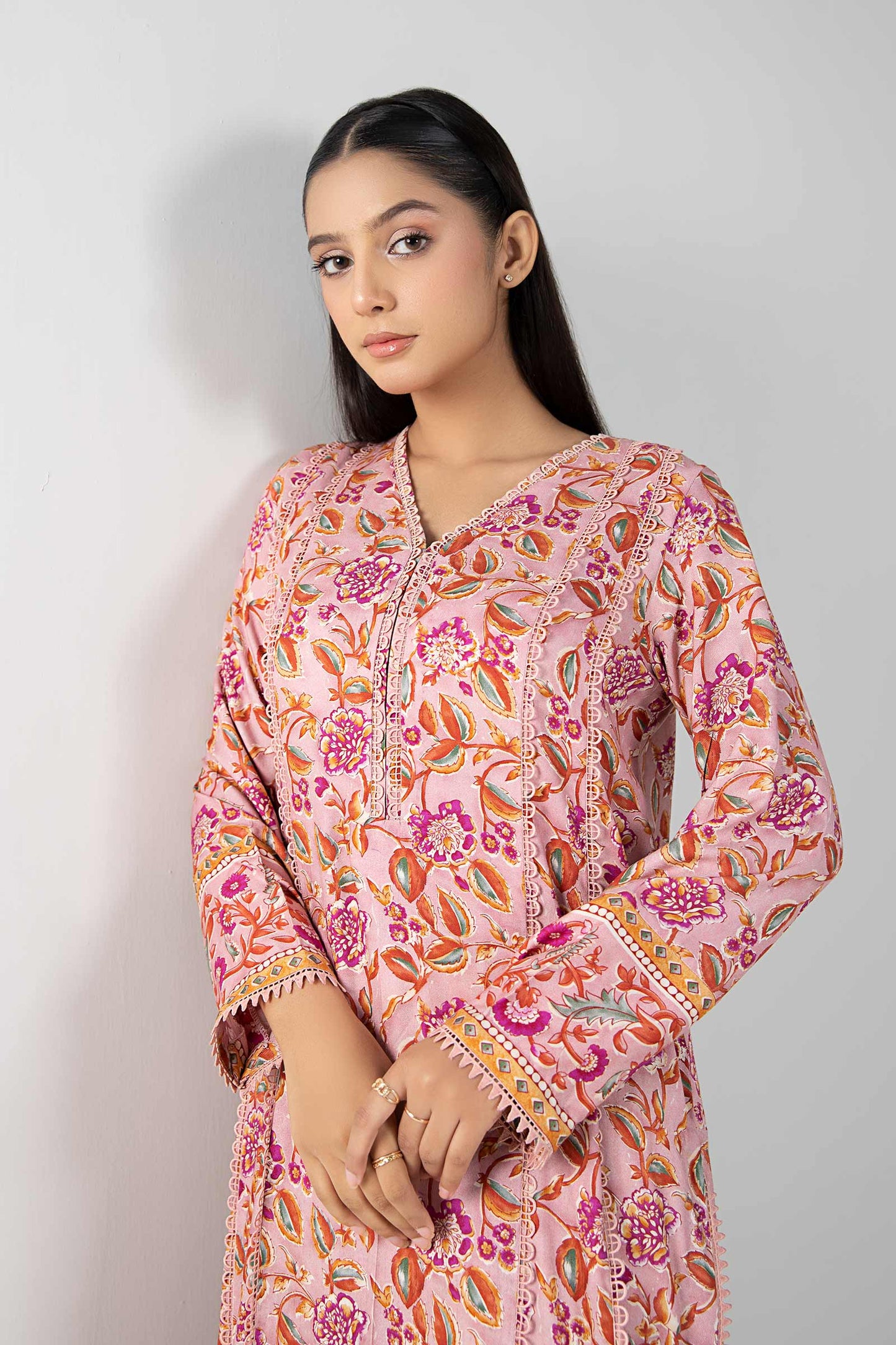 Printed Herringbone Shirt