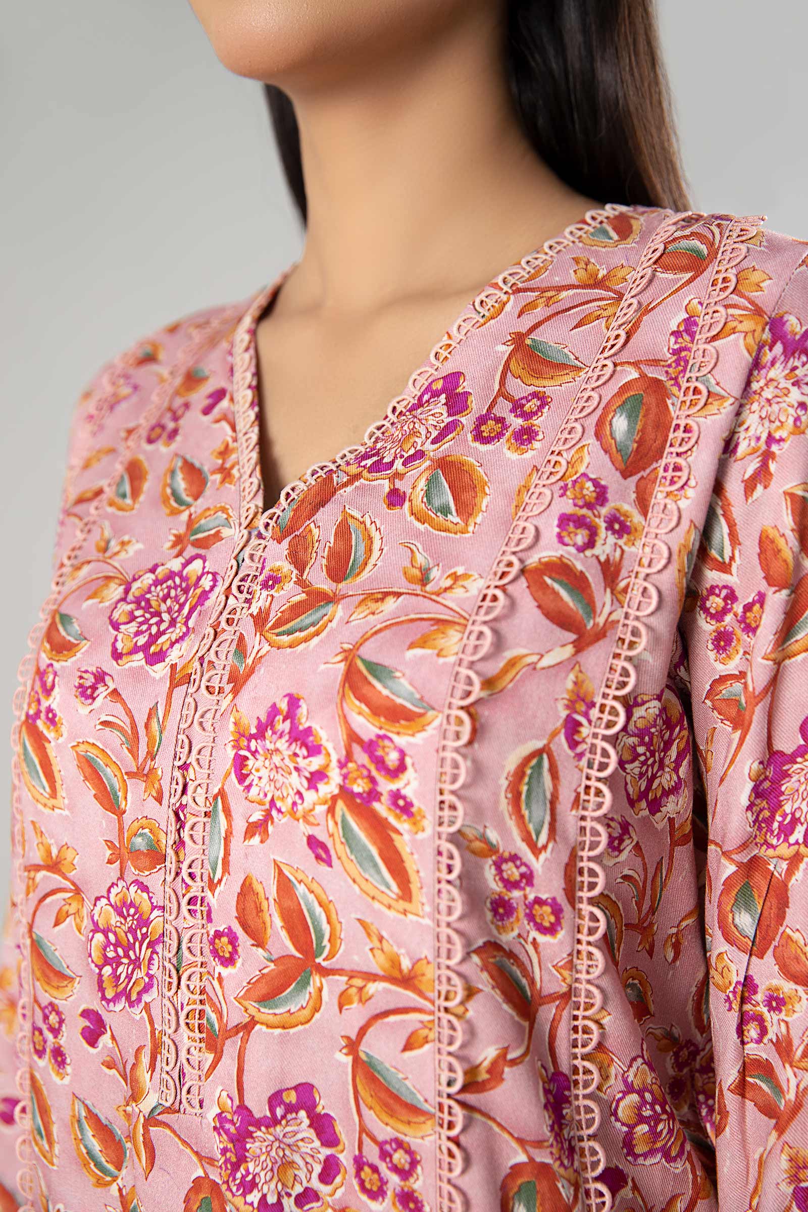 Printed Herringbone Shirt