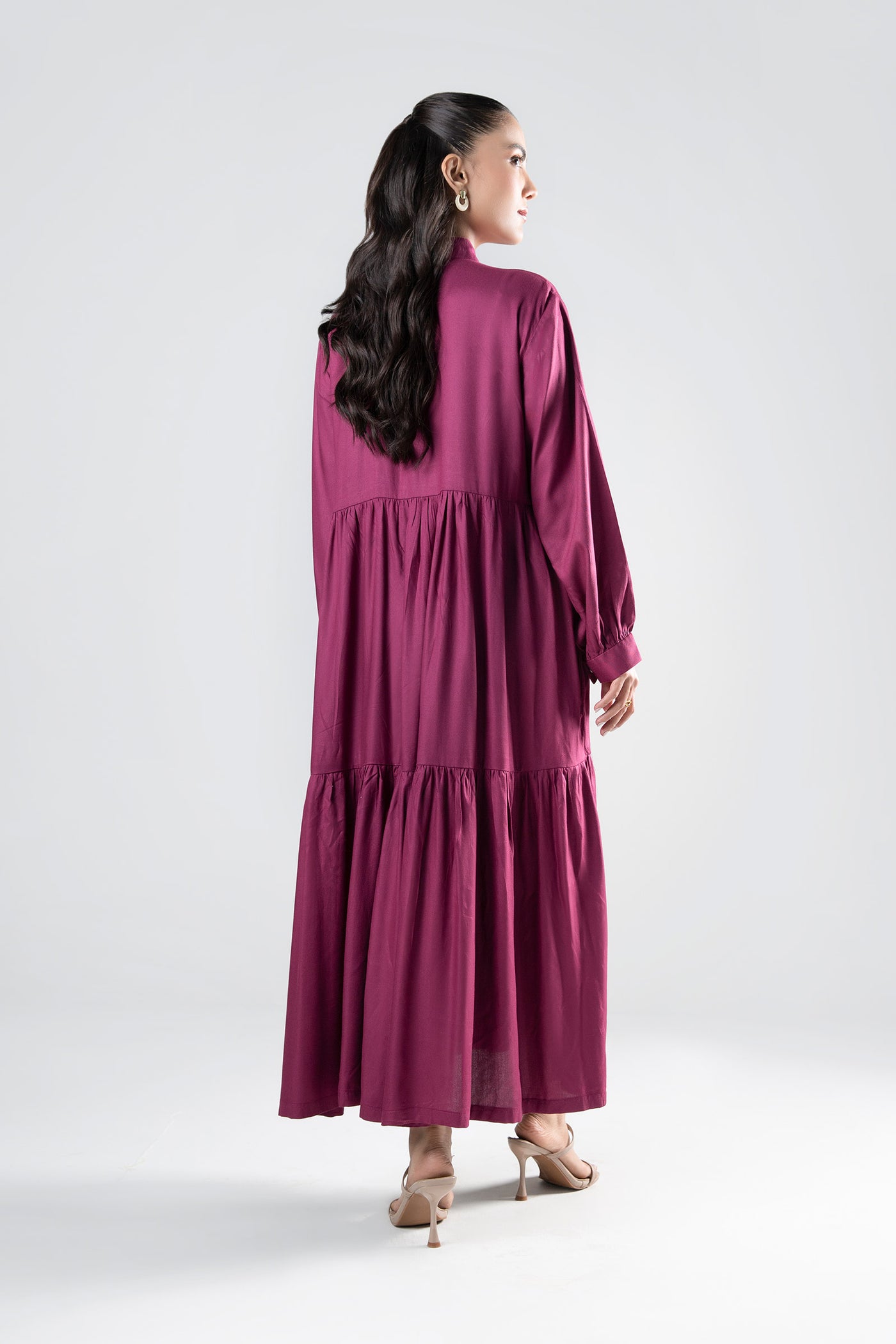 Embroidered Twill Dress