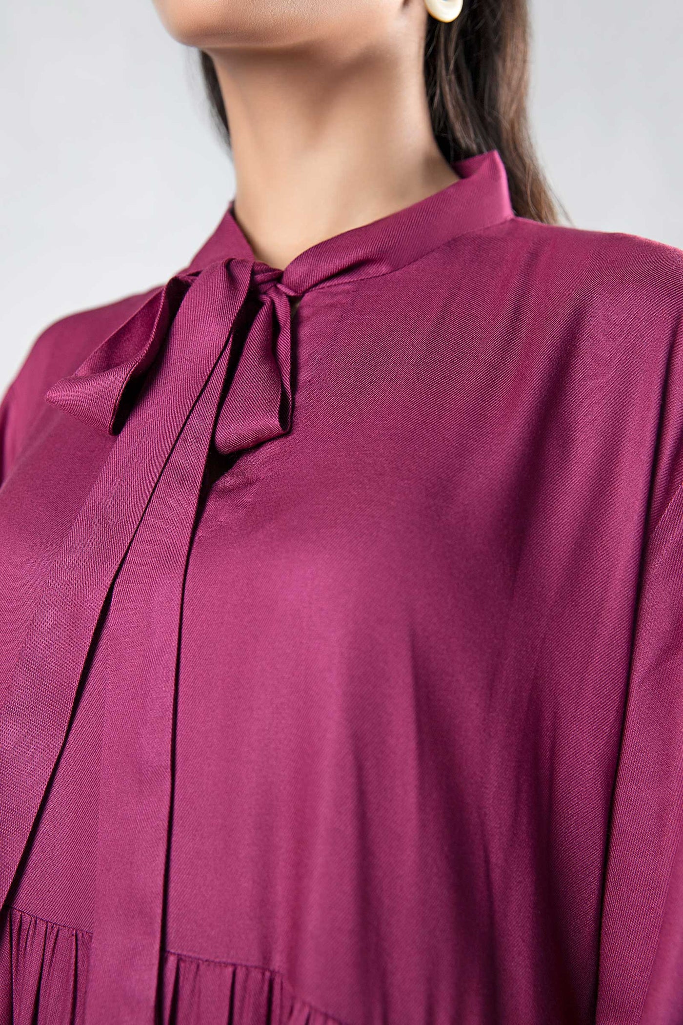 Embroidered Twill Dress