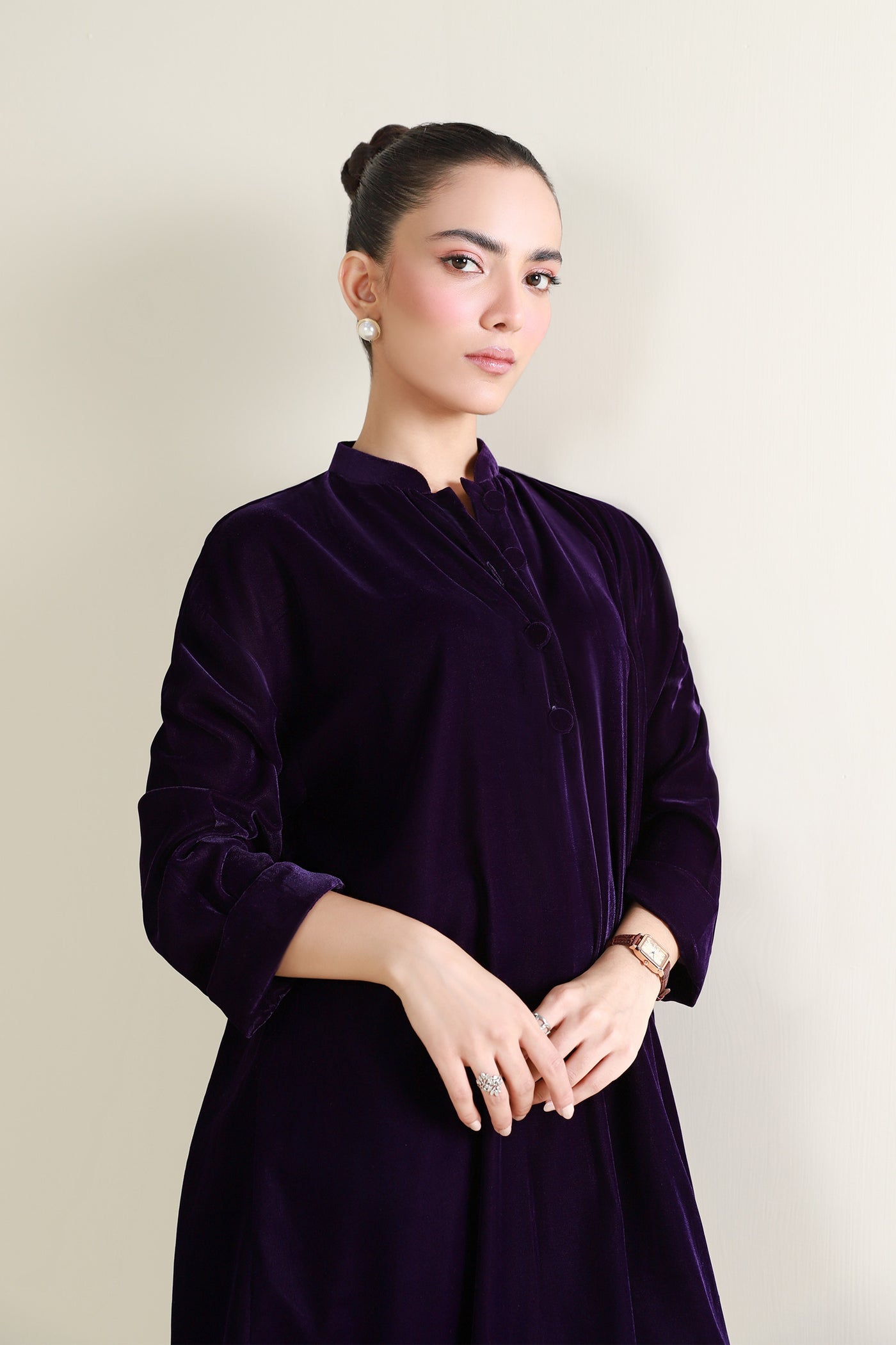 2 Pc Dyed Velvet Suit