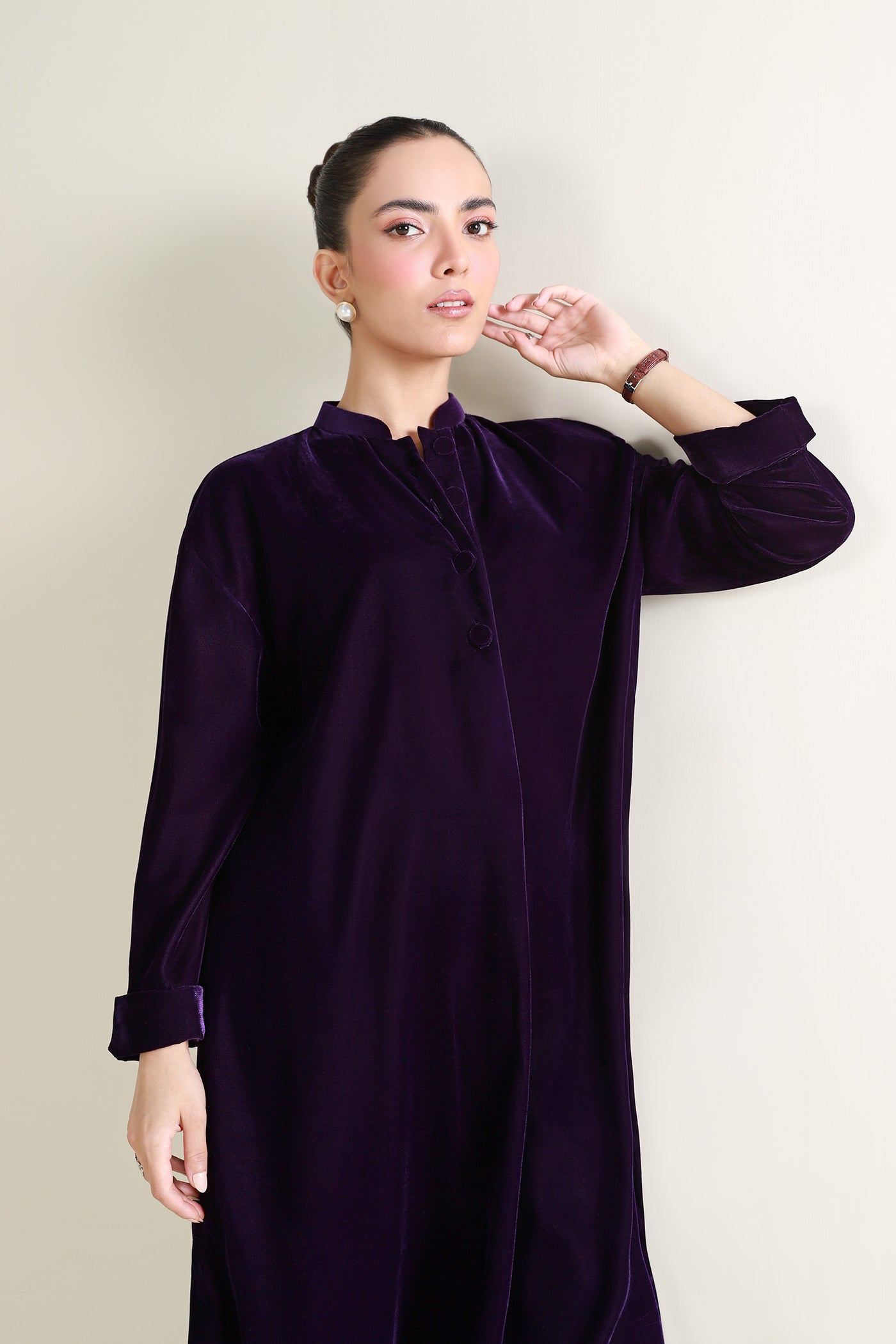 2 Pc Dyed Velvet Suit