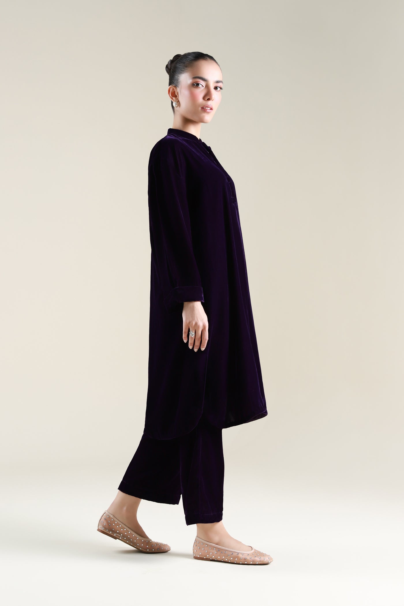 2 Pc Dyed Velvet Suit