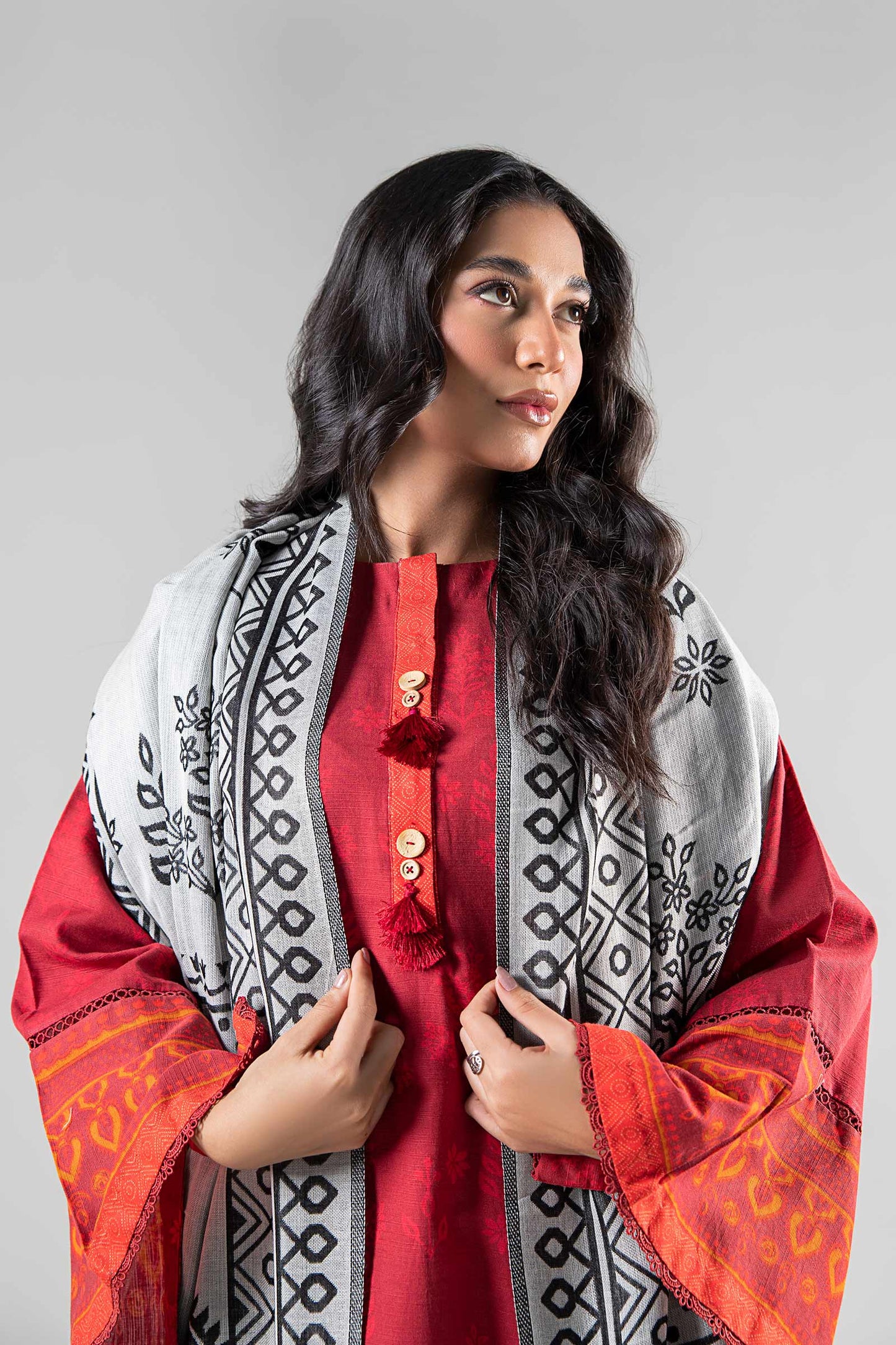 2 Pc Printed Linen Suit