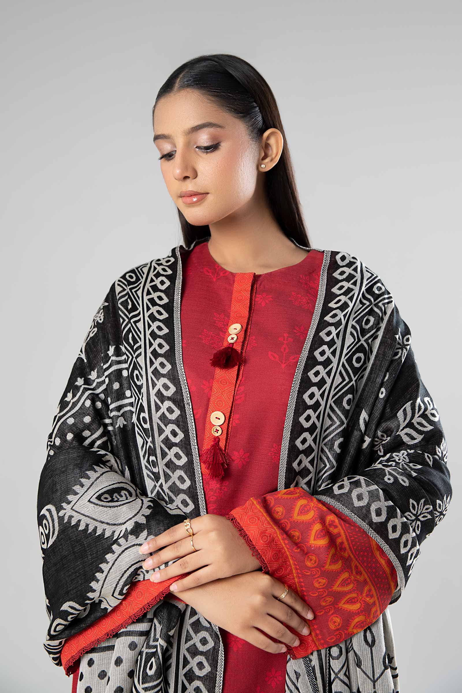 2 Pc Printed Linen Suit