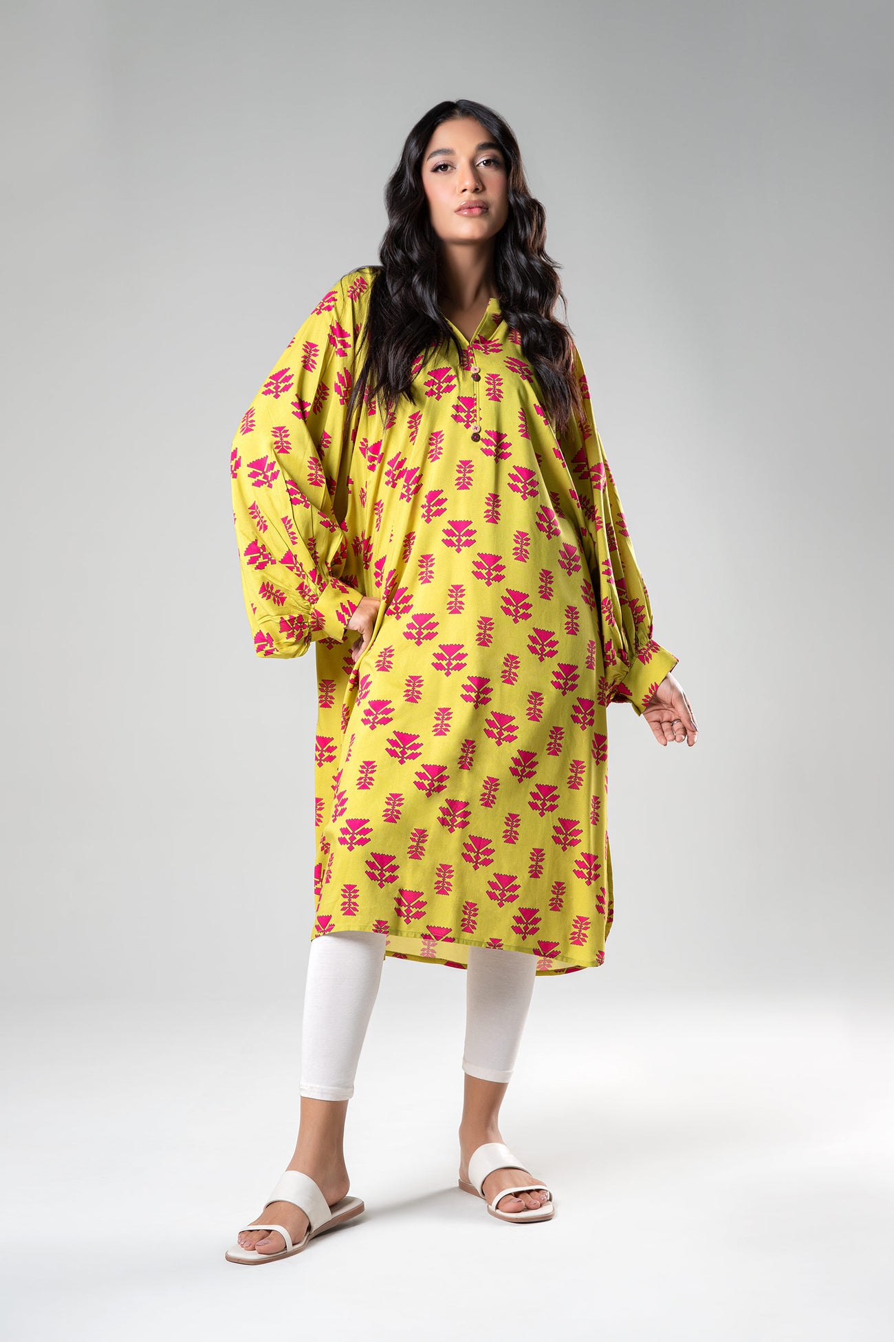 Printed Linen Tunic