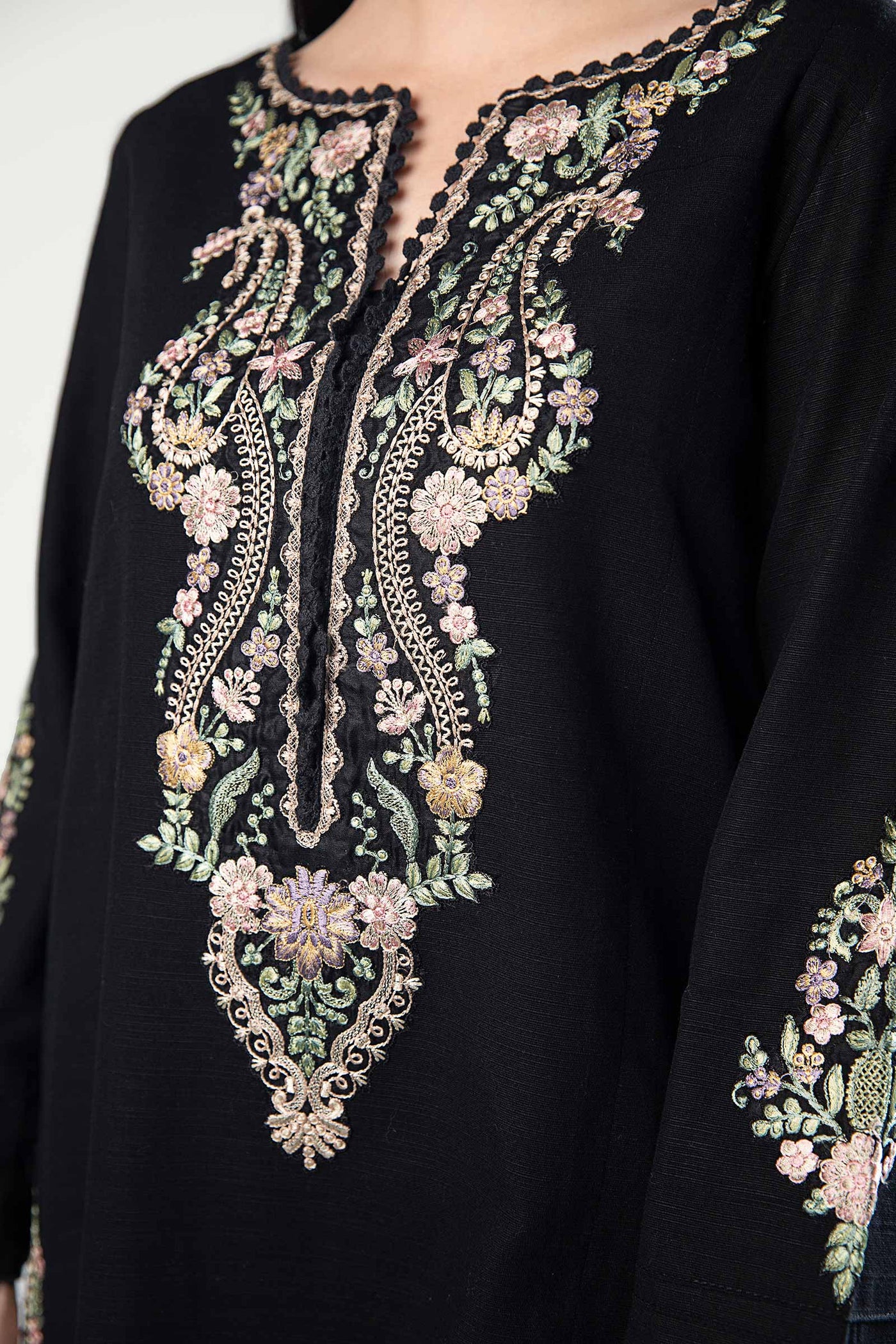Embroidered Khaddar Shirt