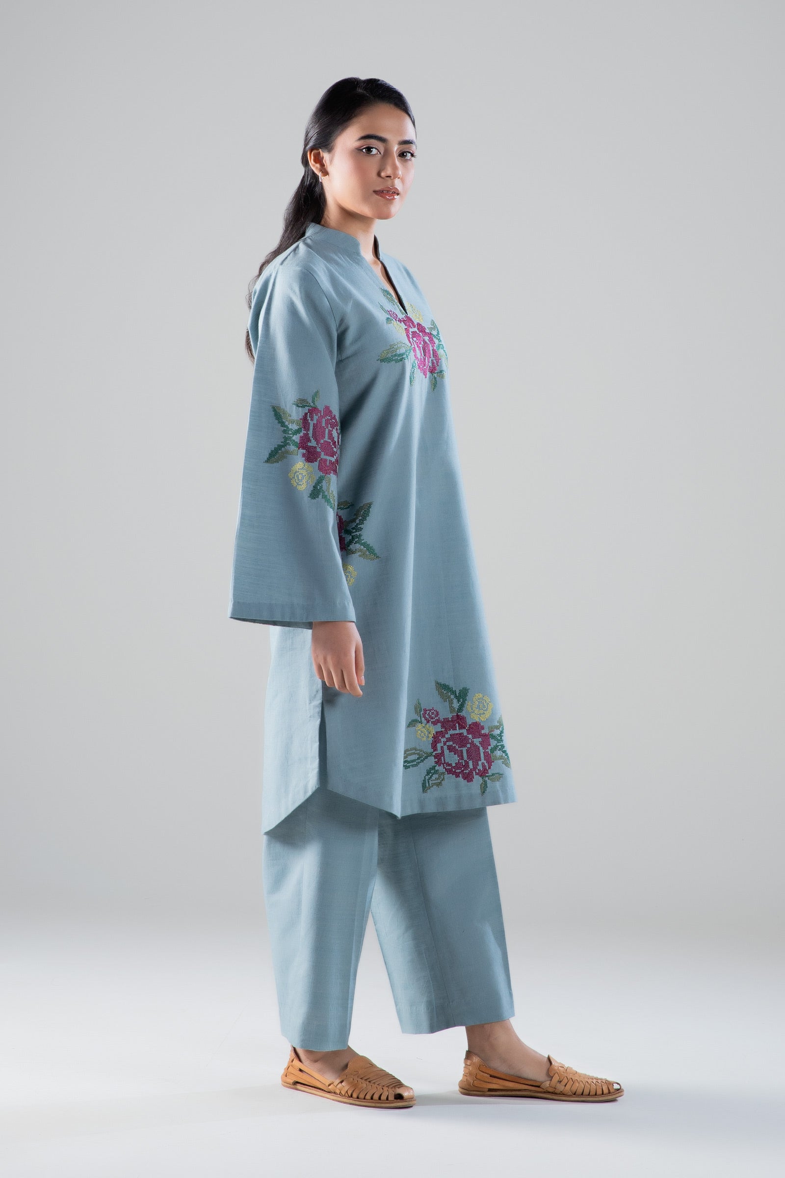 Embroidered Textured Shirt