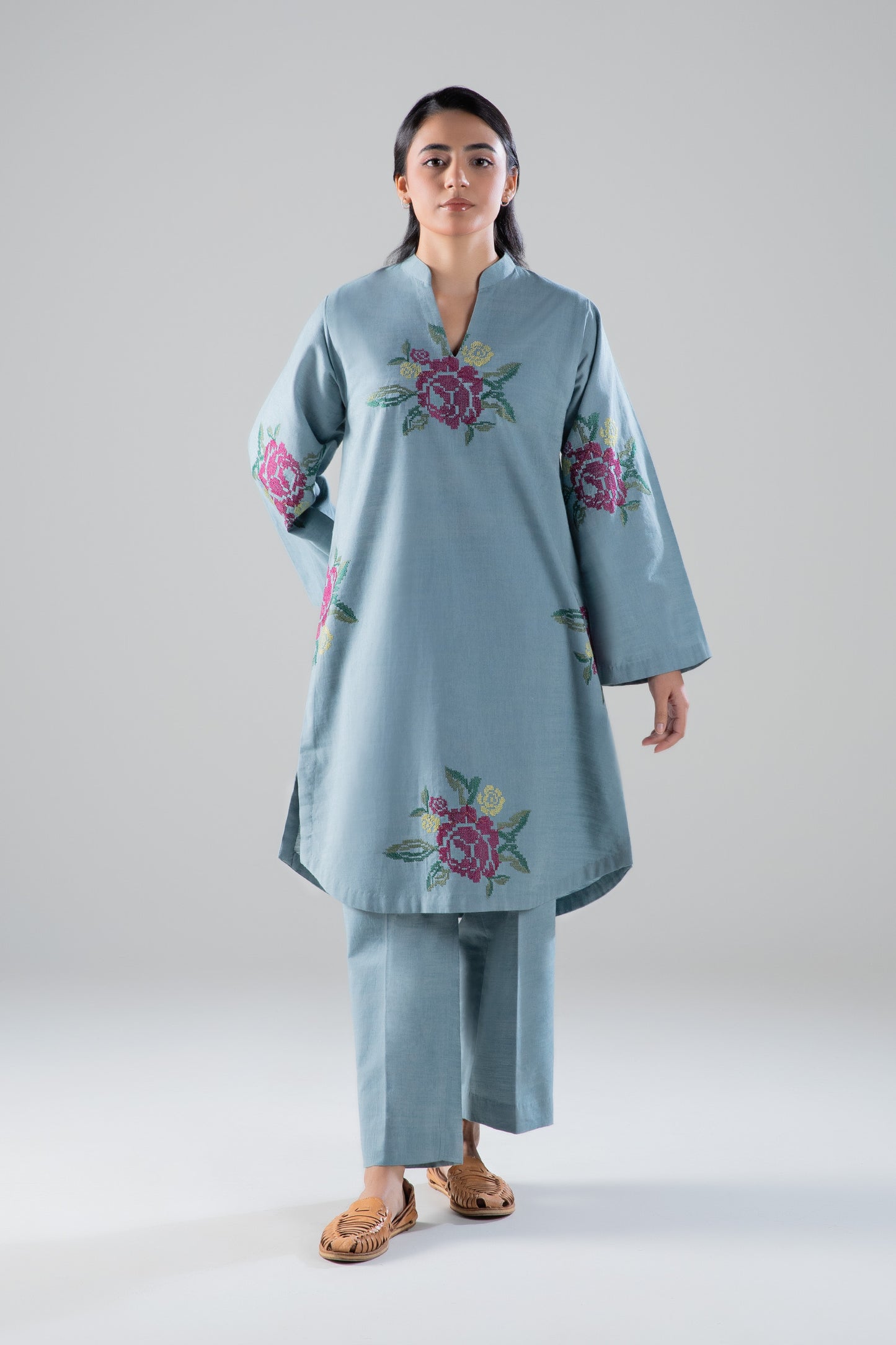 Embroidered Textured Shirt