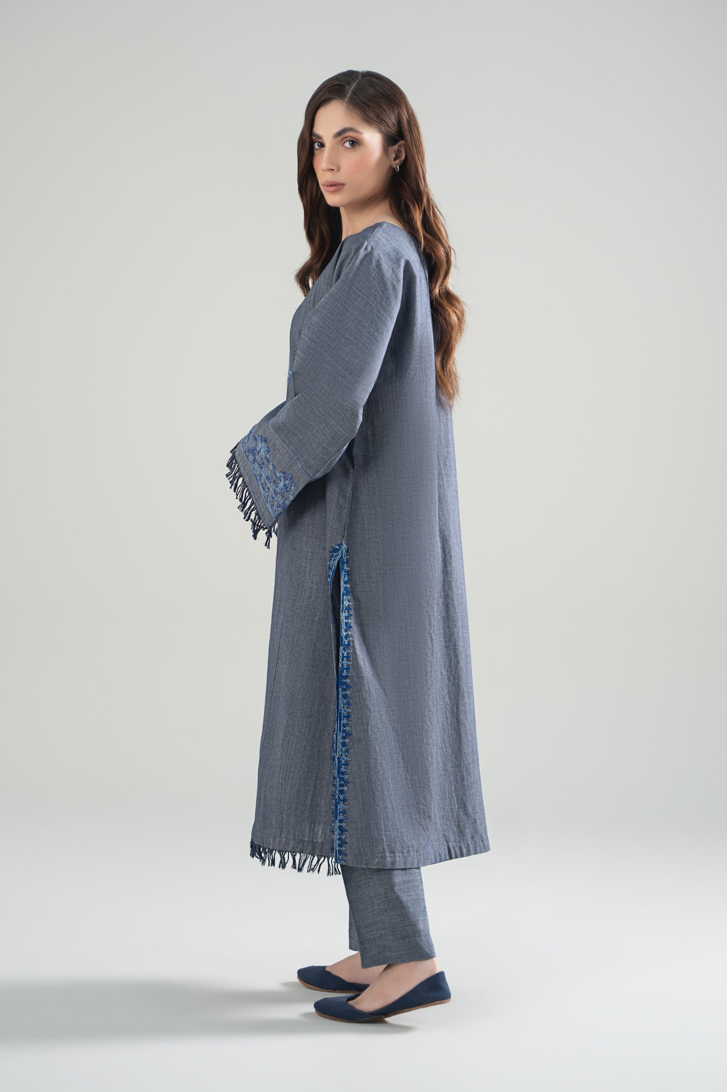 Embroidered Yarn Dyed Shirt