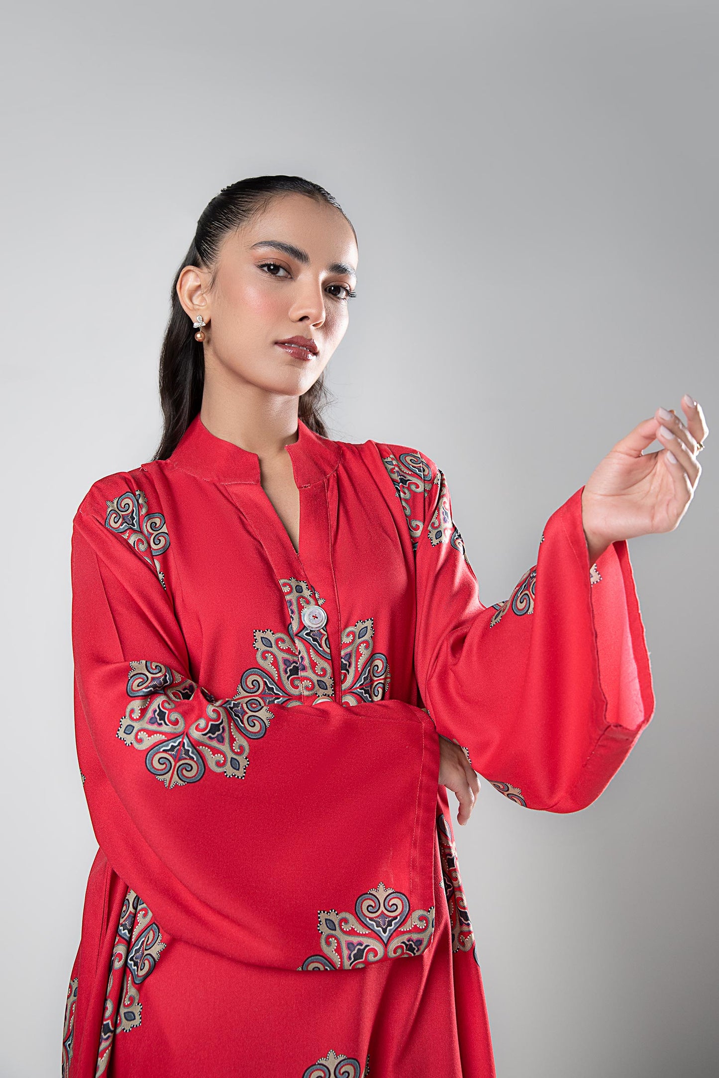 Printed Herringbone Shirt