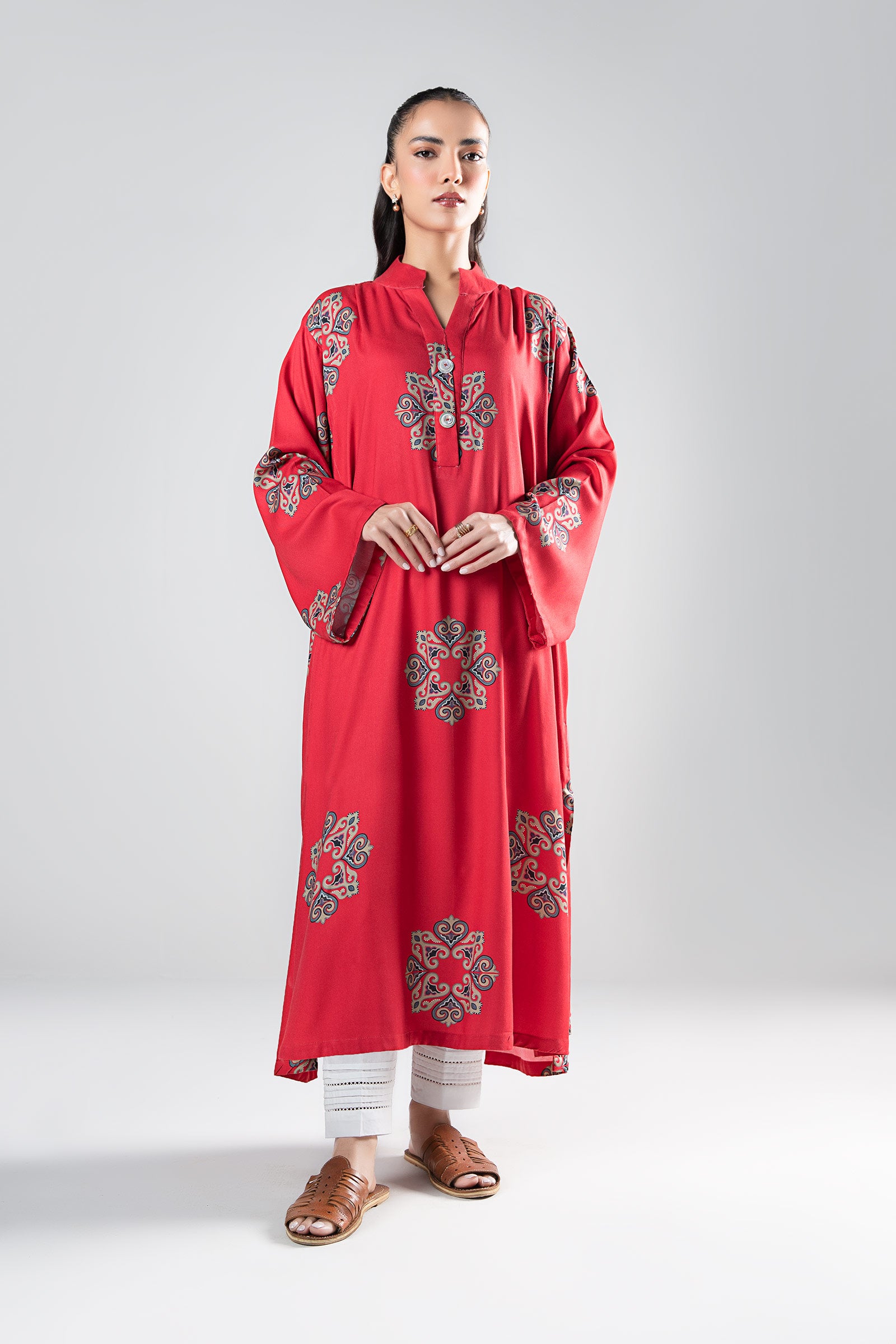 Printed Herringbone Shirt