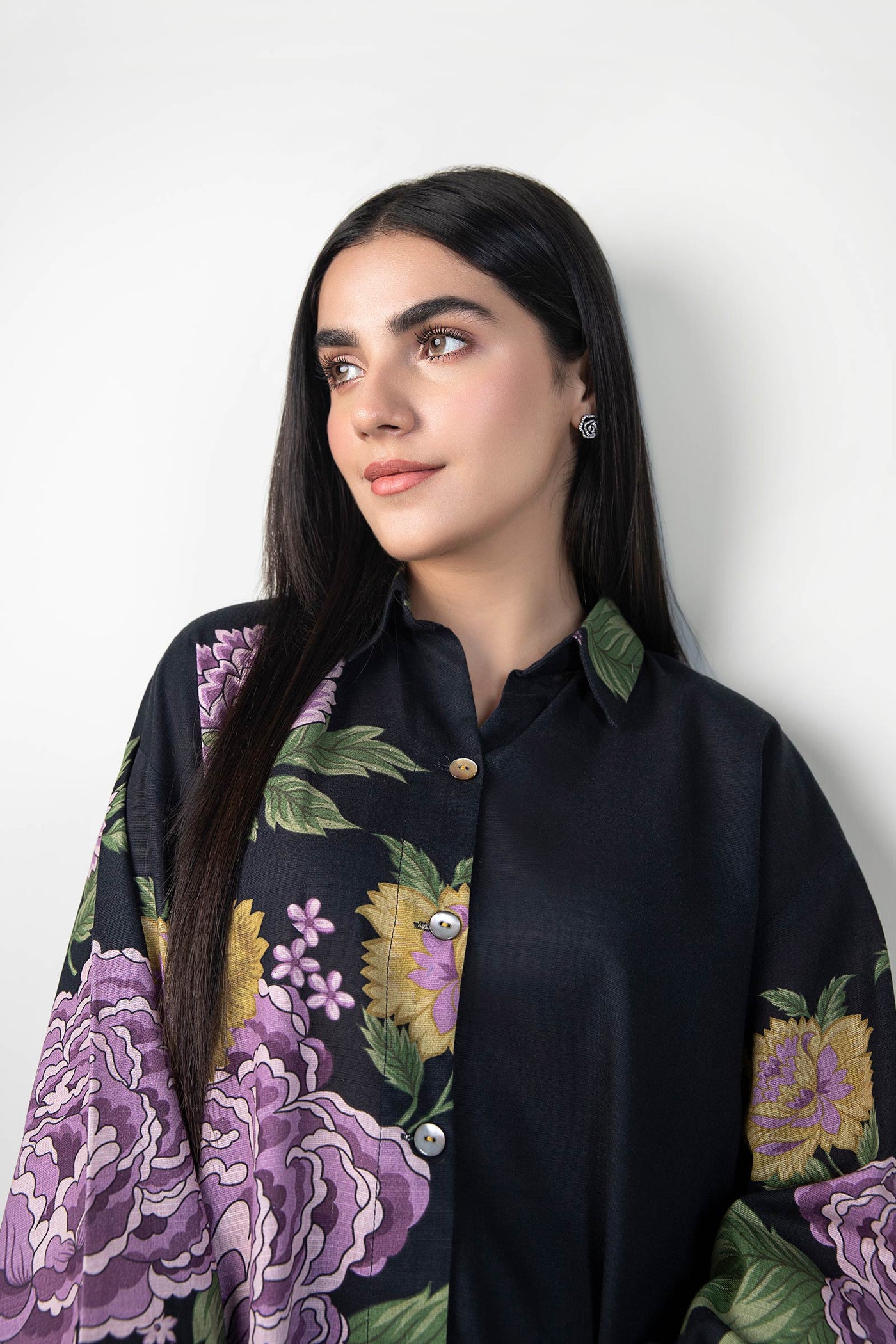 Printed Khaddar Shirt
