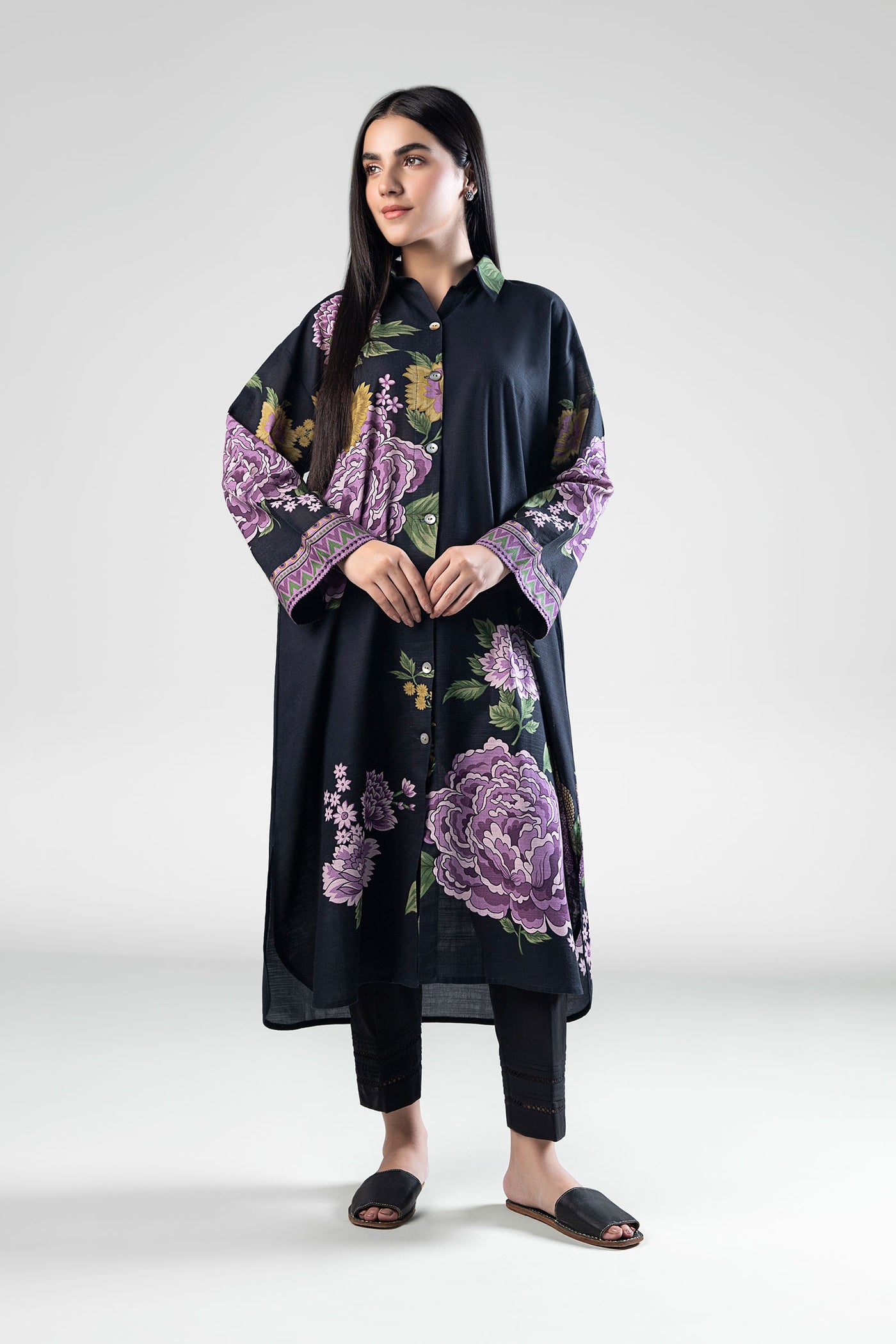 Printed Khaddar Shirt