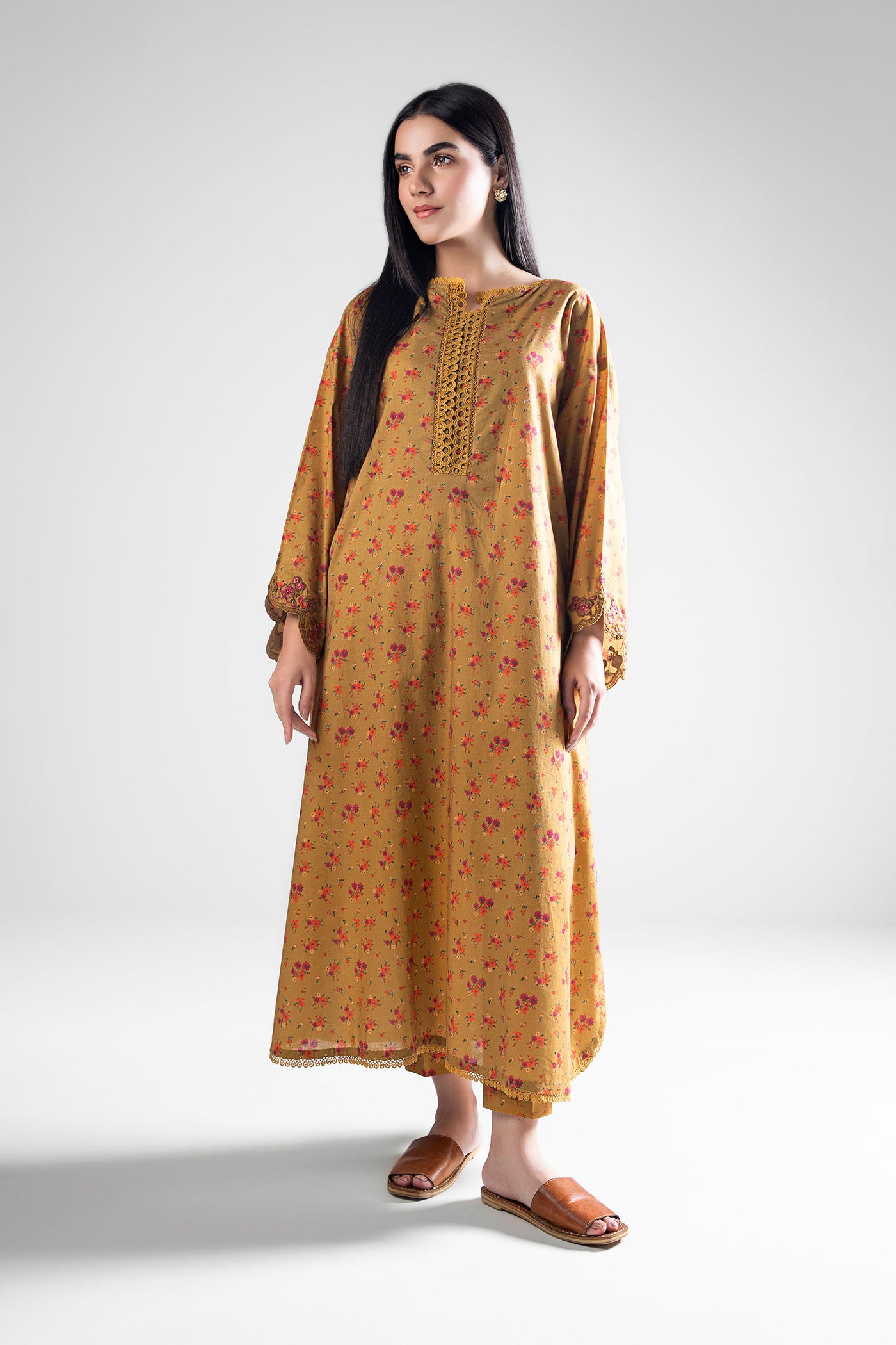 2 Pc Printed Cambric Suit