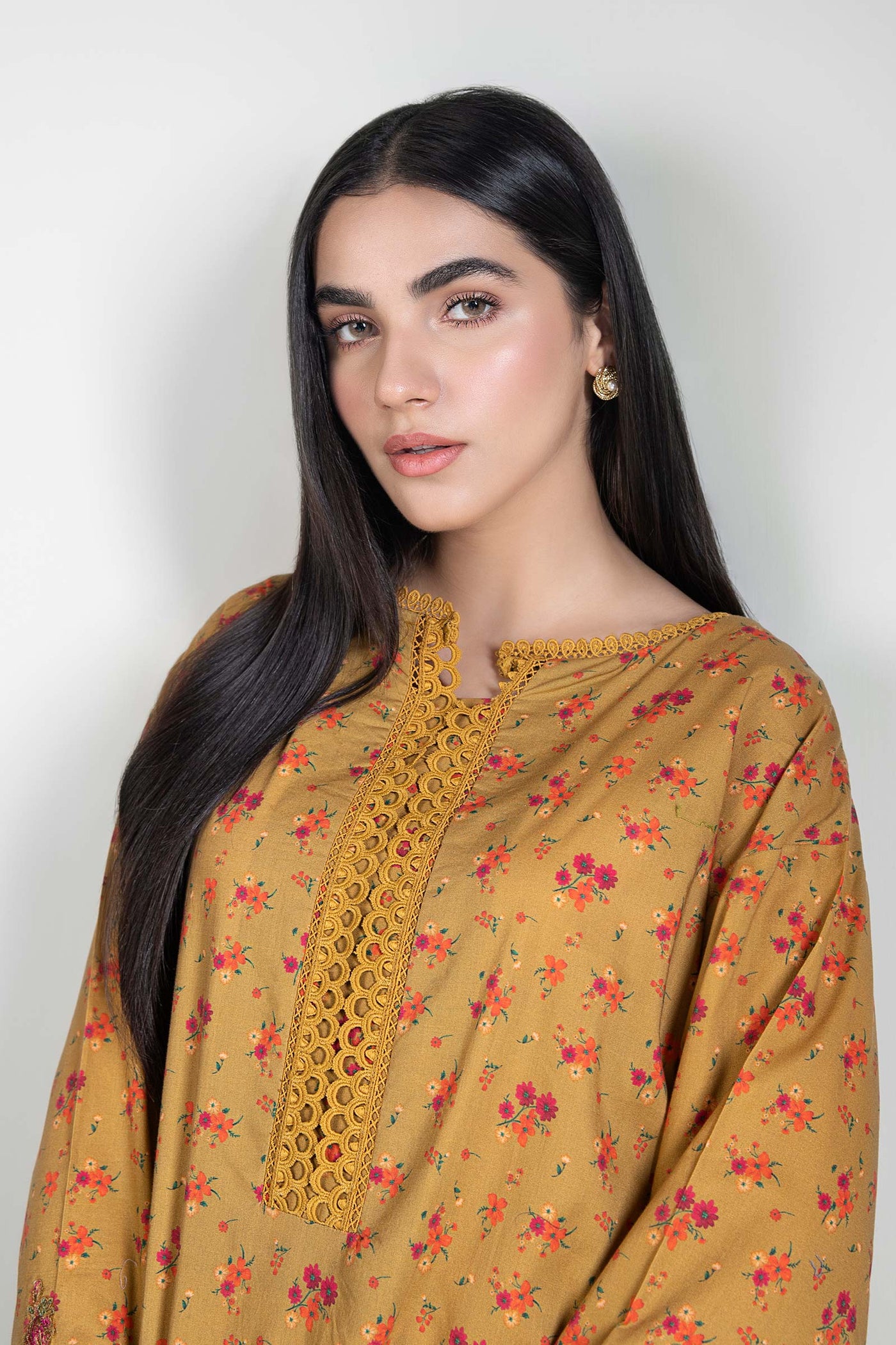 2 Pc Printed Cambric Suit