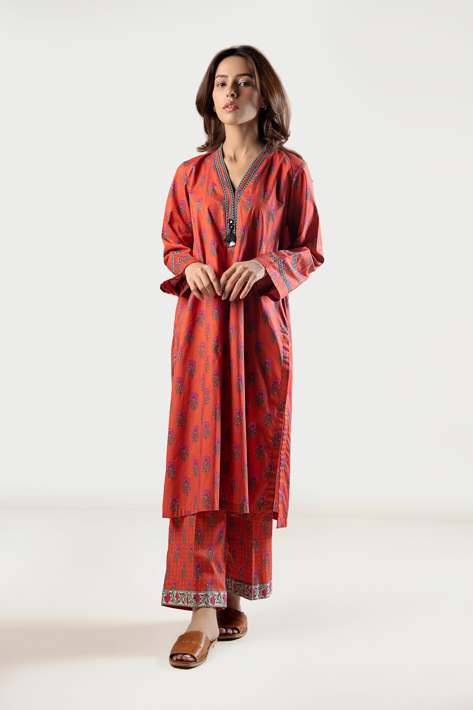 2 Pc Printed Cambric Suit