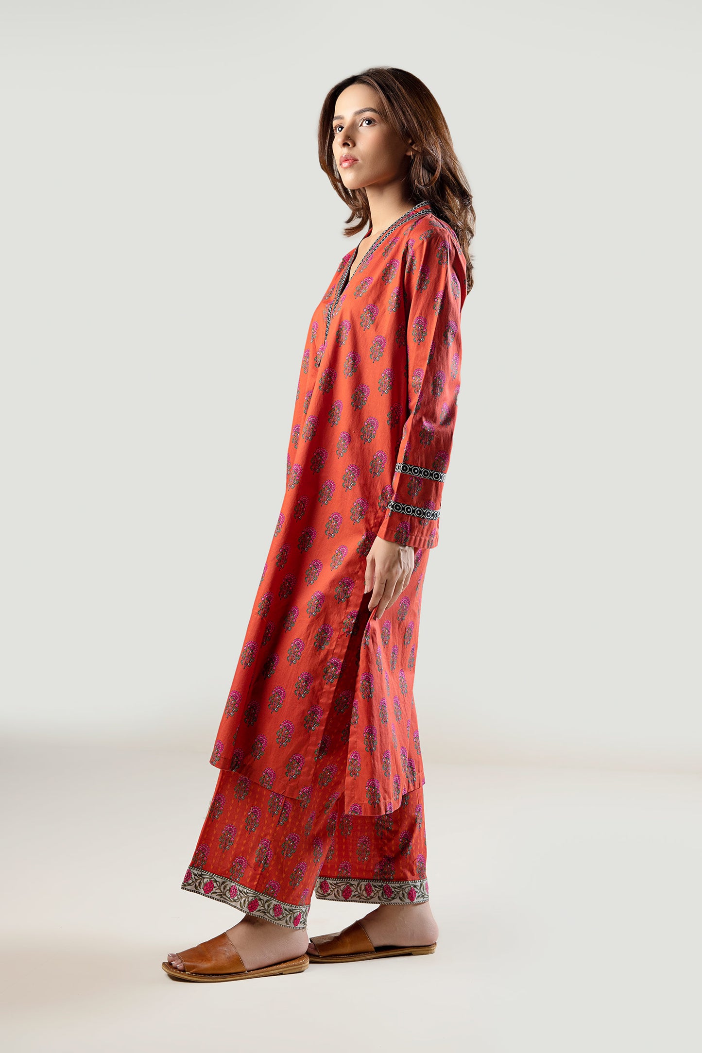 2 Pc Printed Cambric Suit