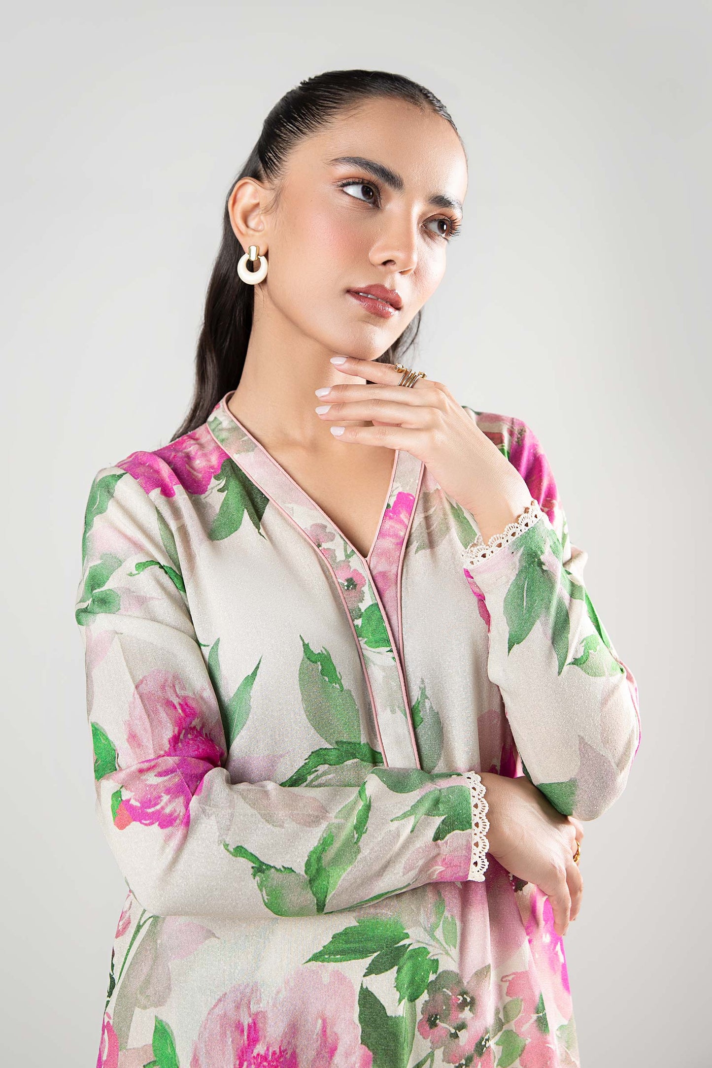 2 Pc Printed Karandi Suit