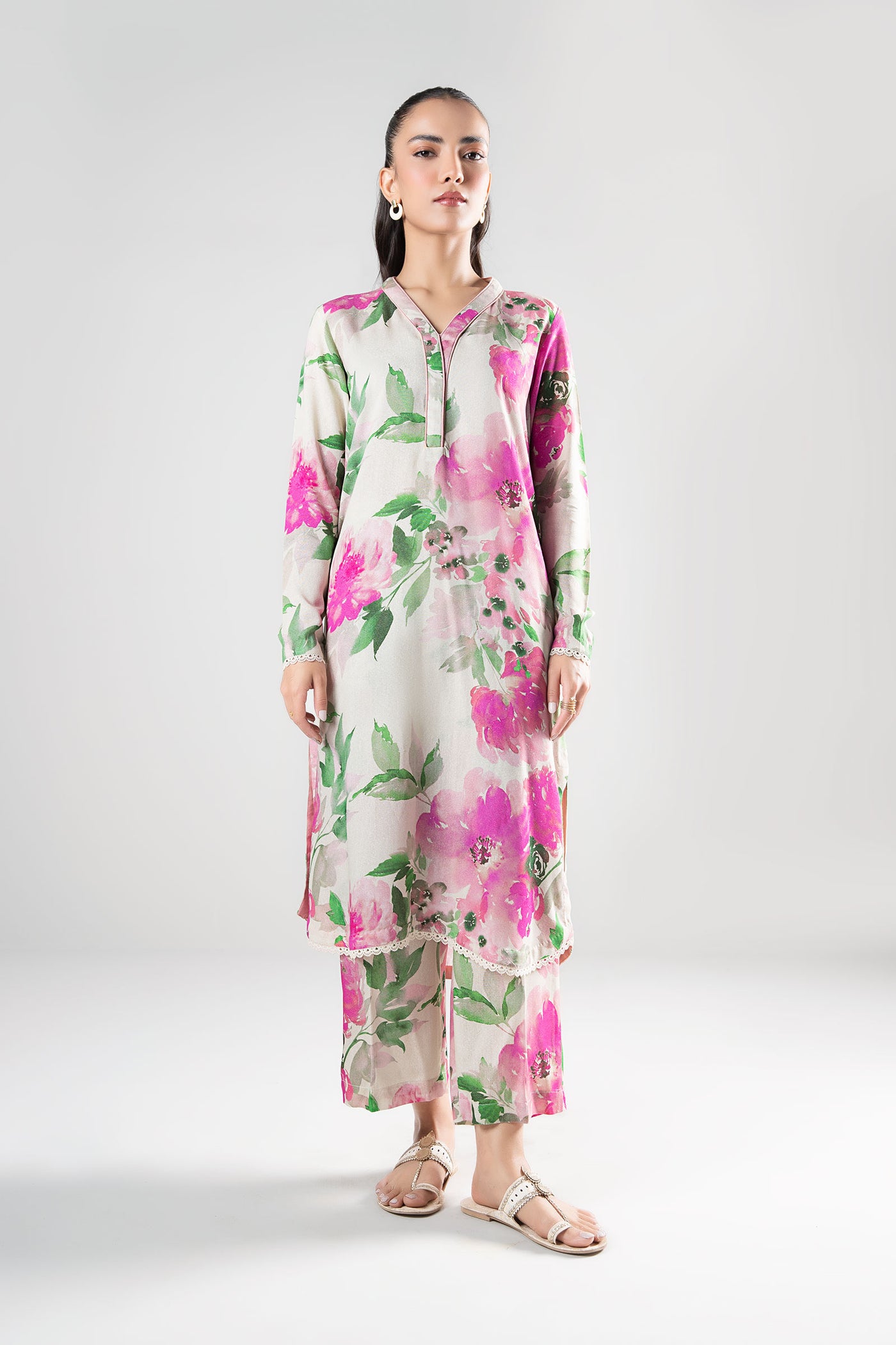 2 Pc Printed Karandi Suit