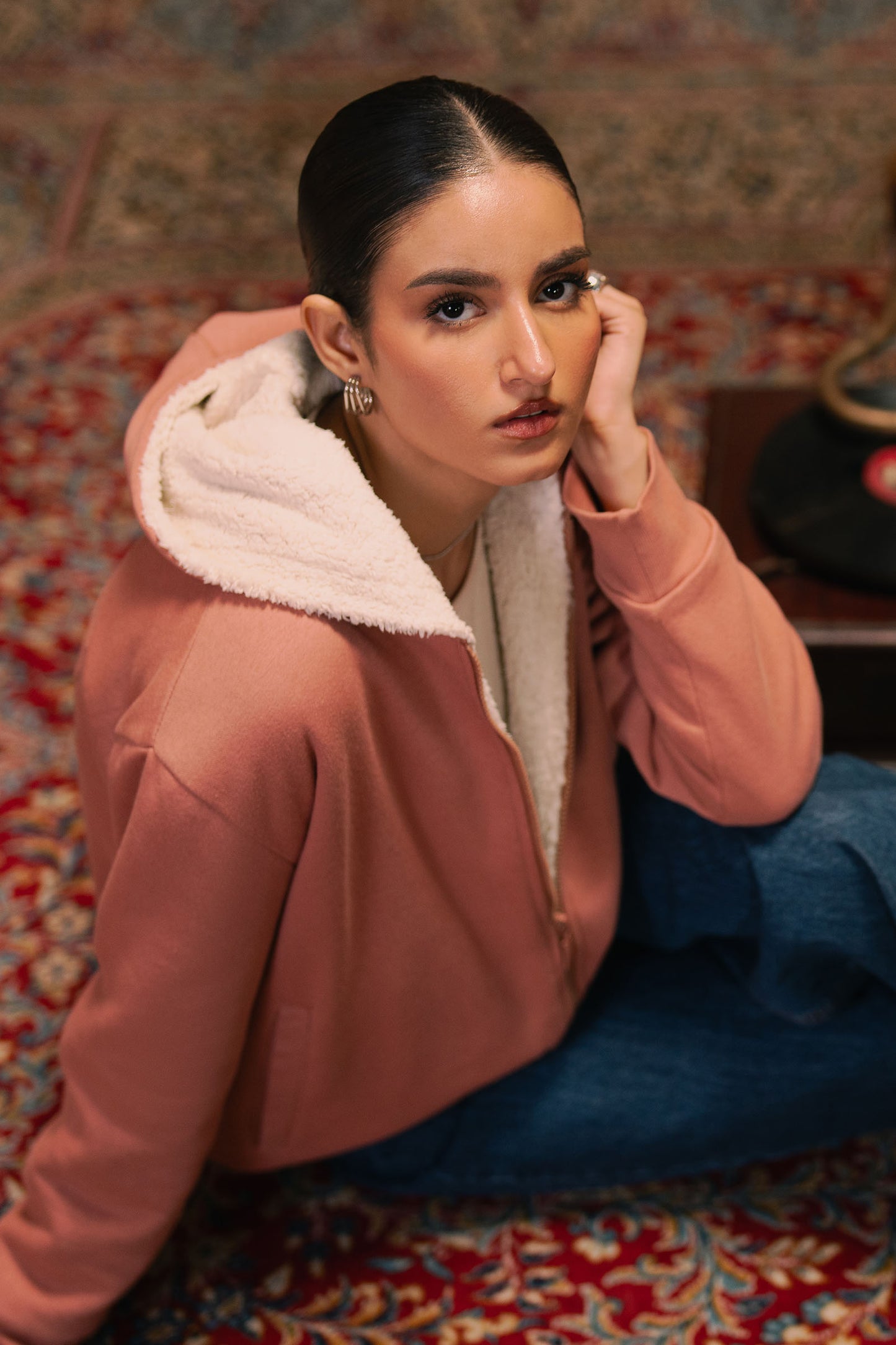 Sherpa Zipped Hoodie