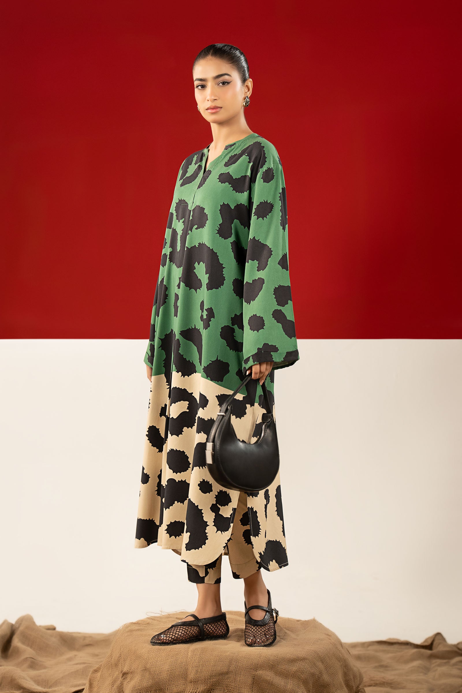 2 Pc Printed Twill Suit