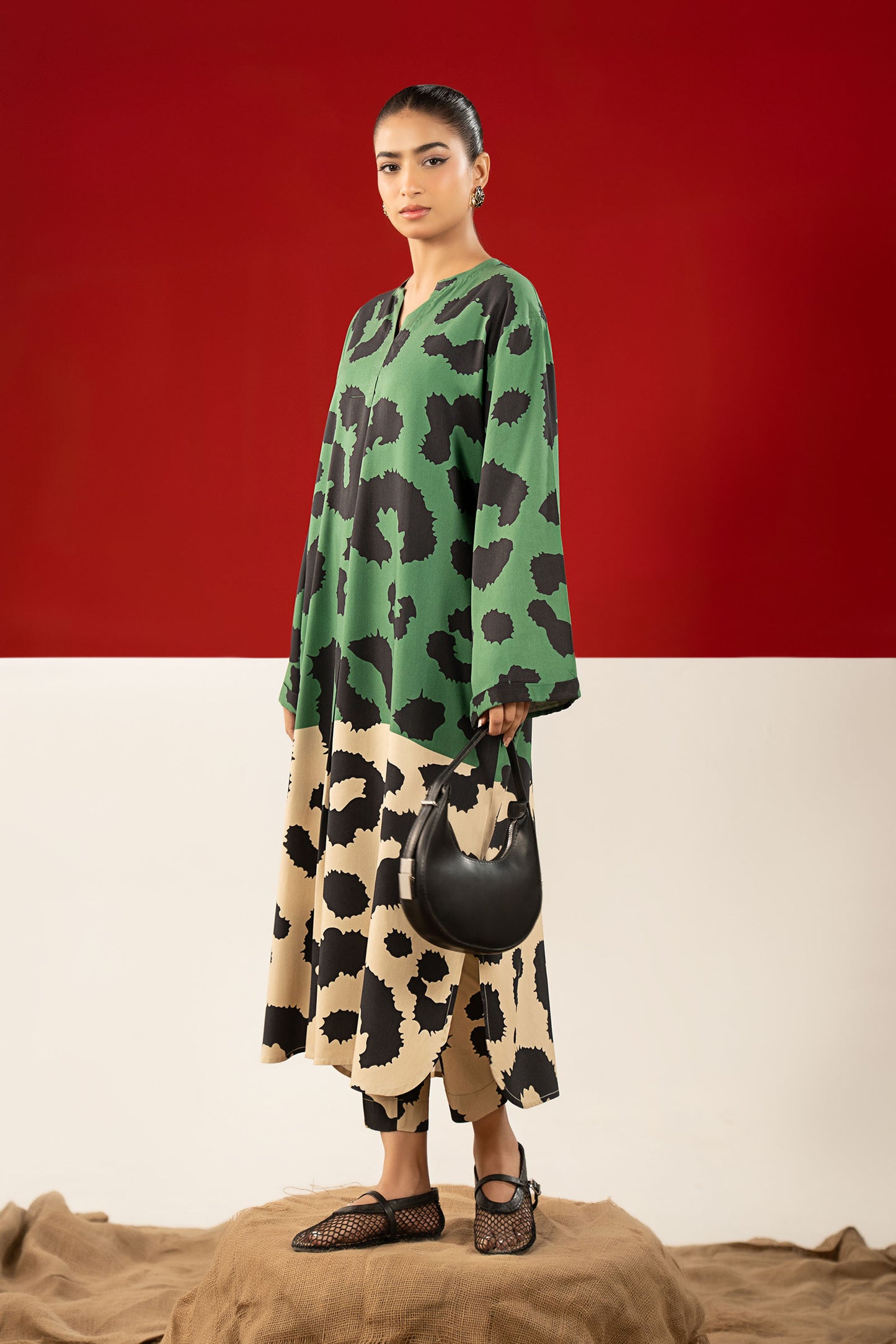 2 Pc Printed Twill Suit