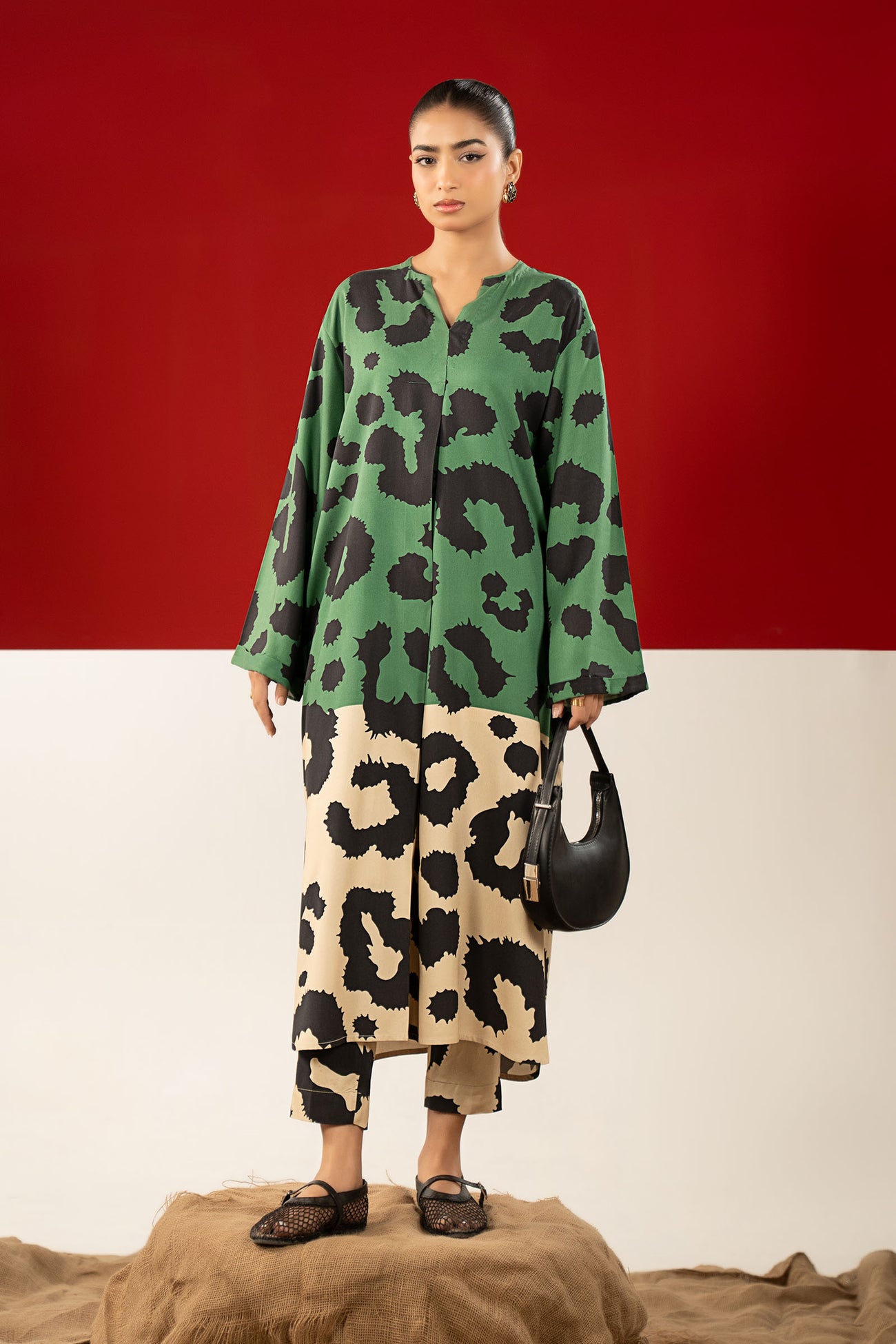 2 Pc Printed Twill Suit