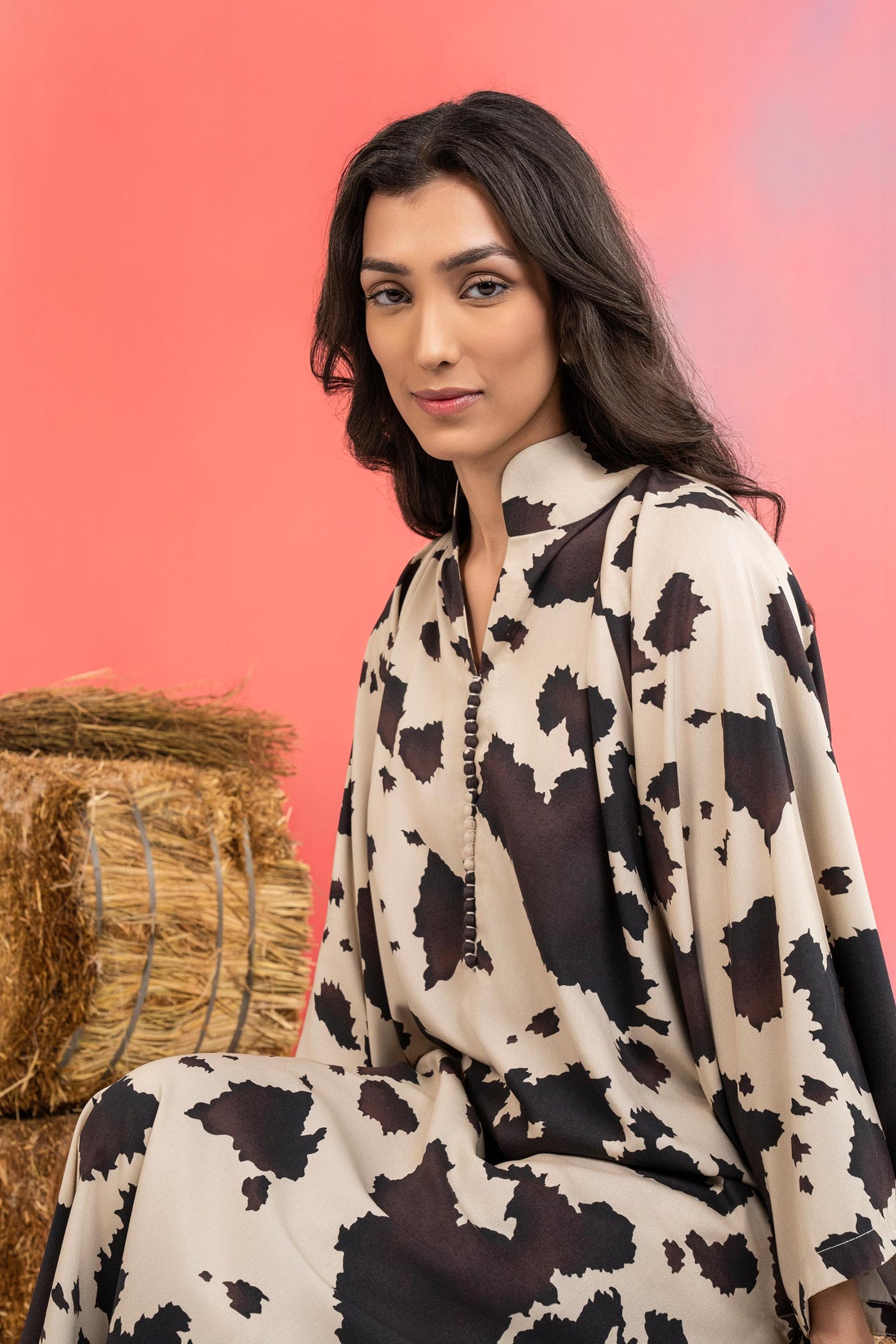 2 Pc Printed Twill Suit