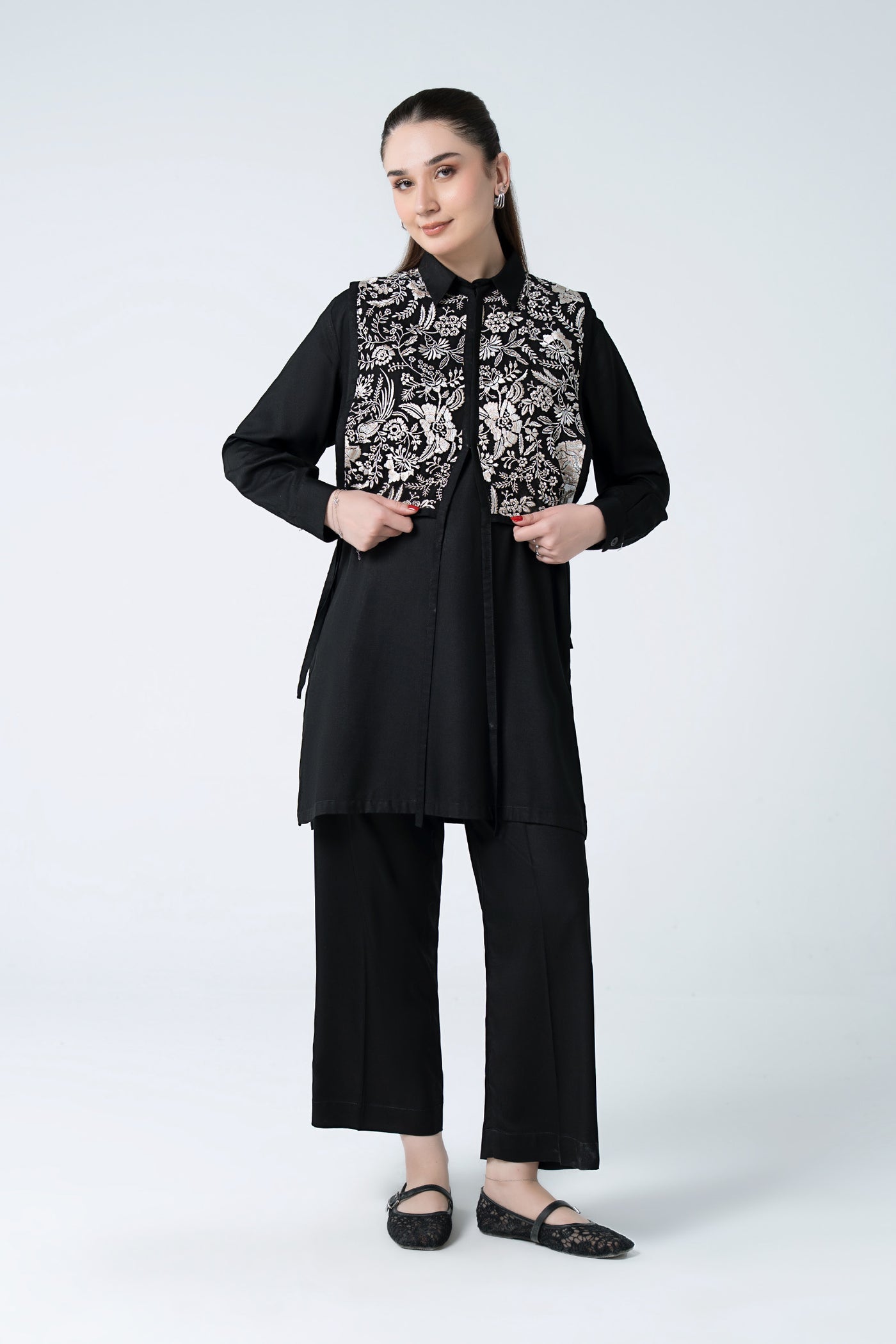 2 Pc Printed Crepe Suit