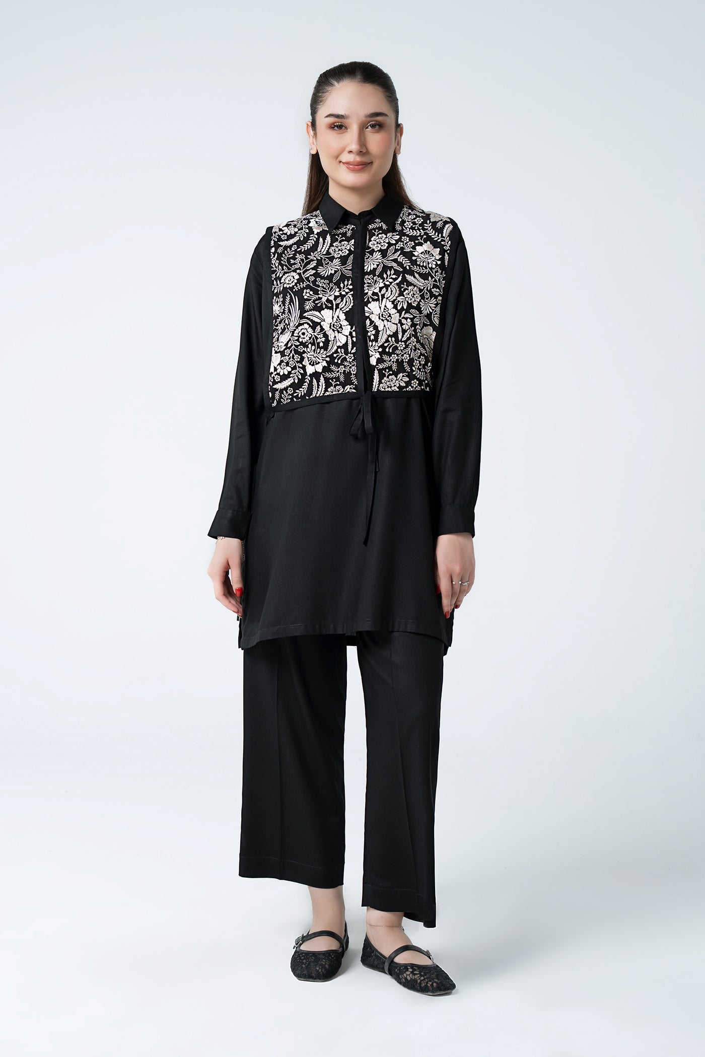 2 Pc Printed Crepe Suit