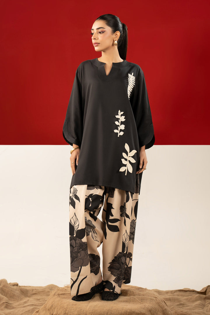 2 Pc Embroidered Twill Suit All Products MBST190-ESM-BLK