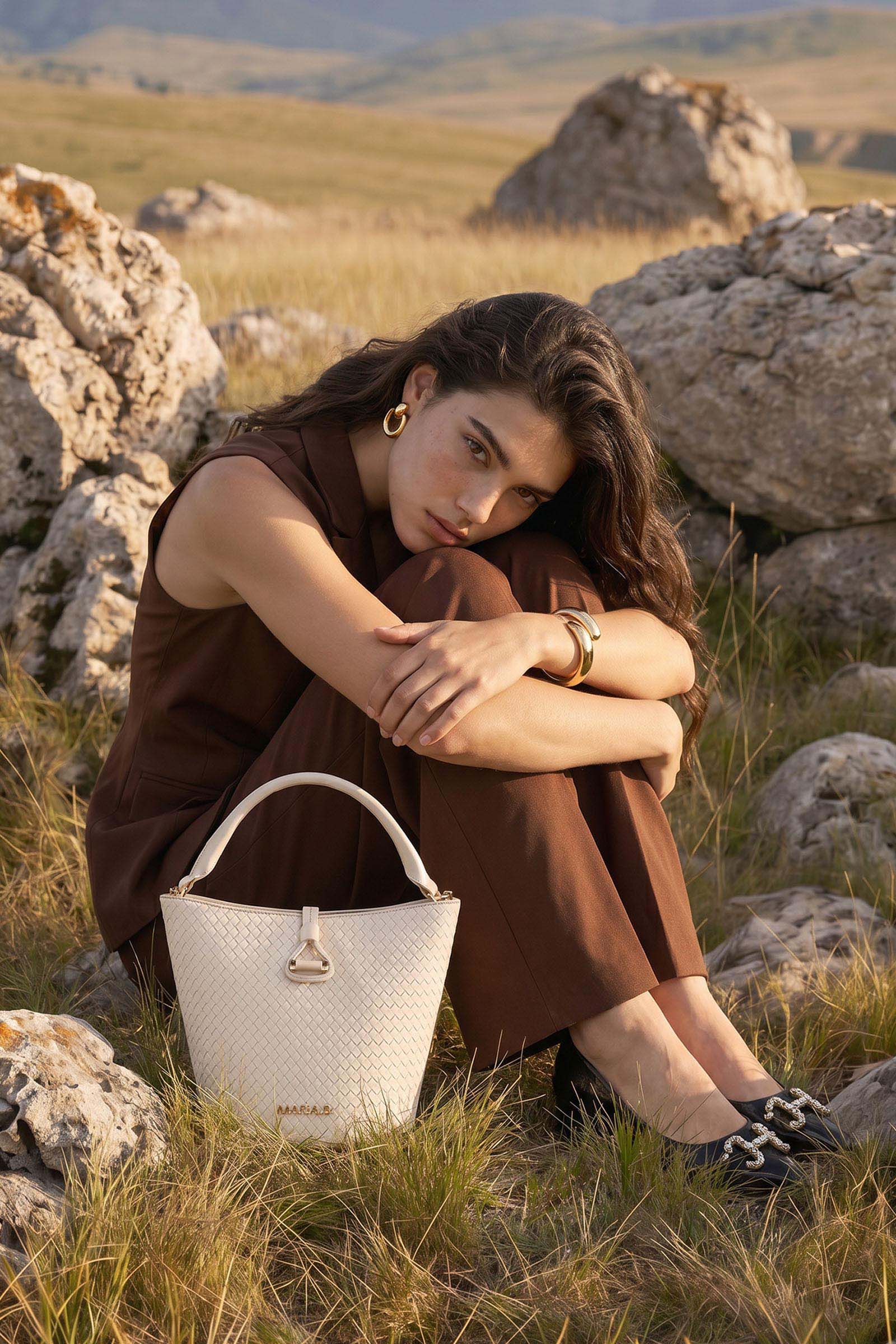 Woven Bucket Bag