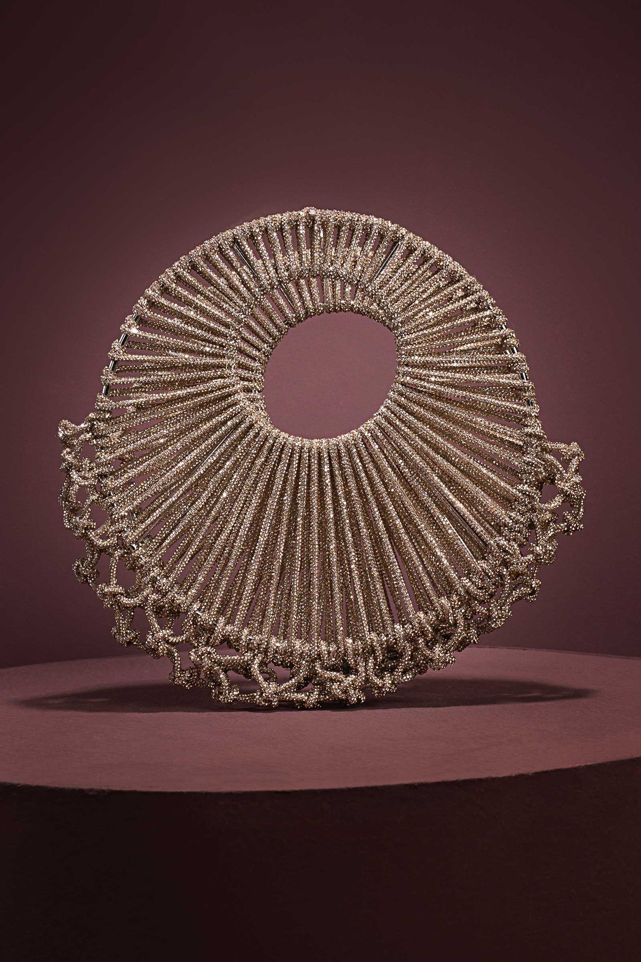 Crystal Crescent Clutch