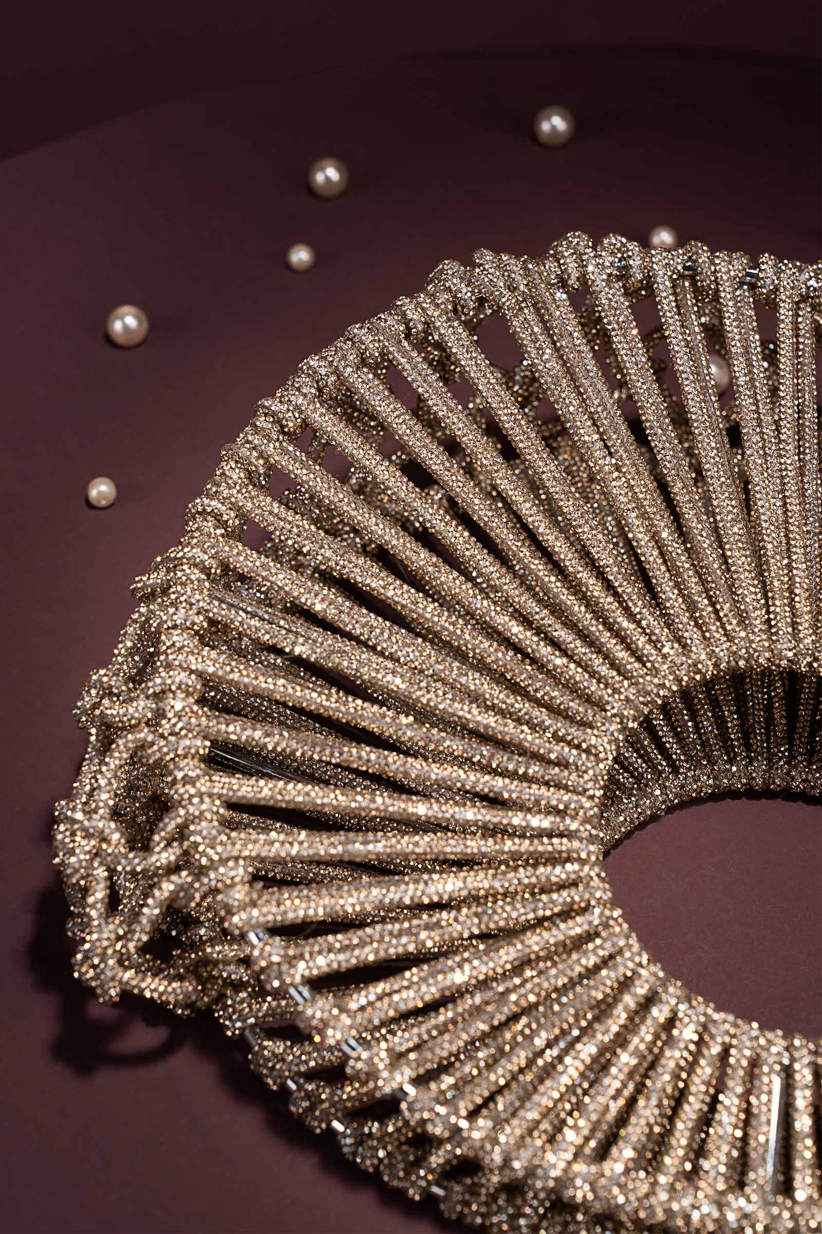 Crystal Crescent Clutch