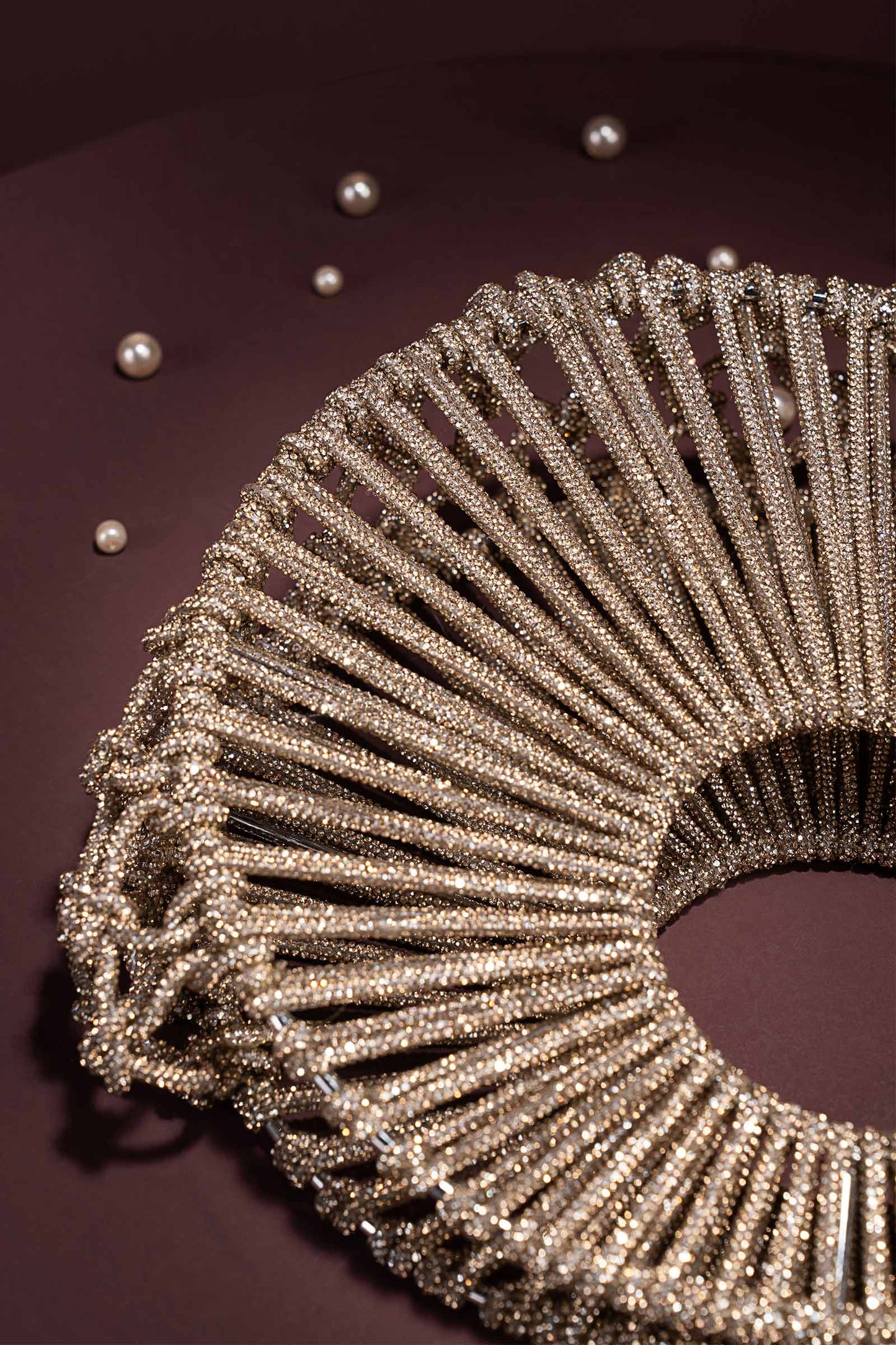 Crystal Crescent Clutch