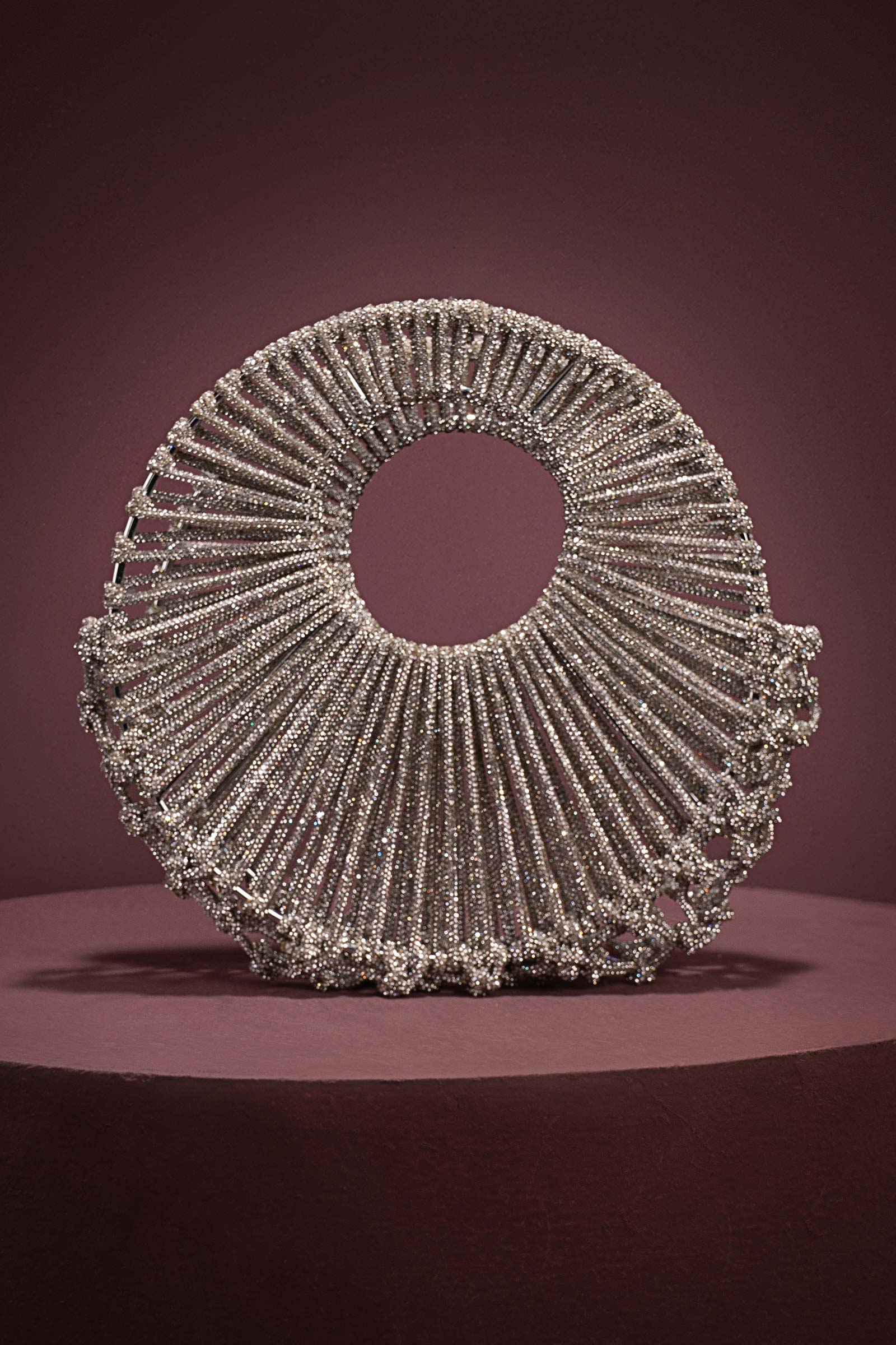 Crystal Crescent Clutch
