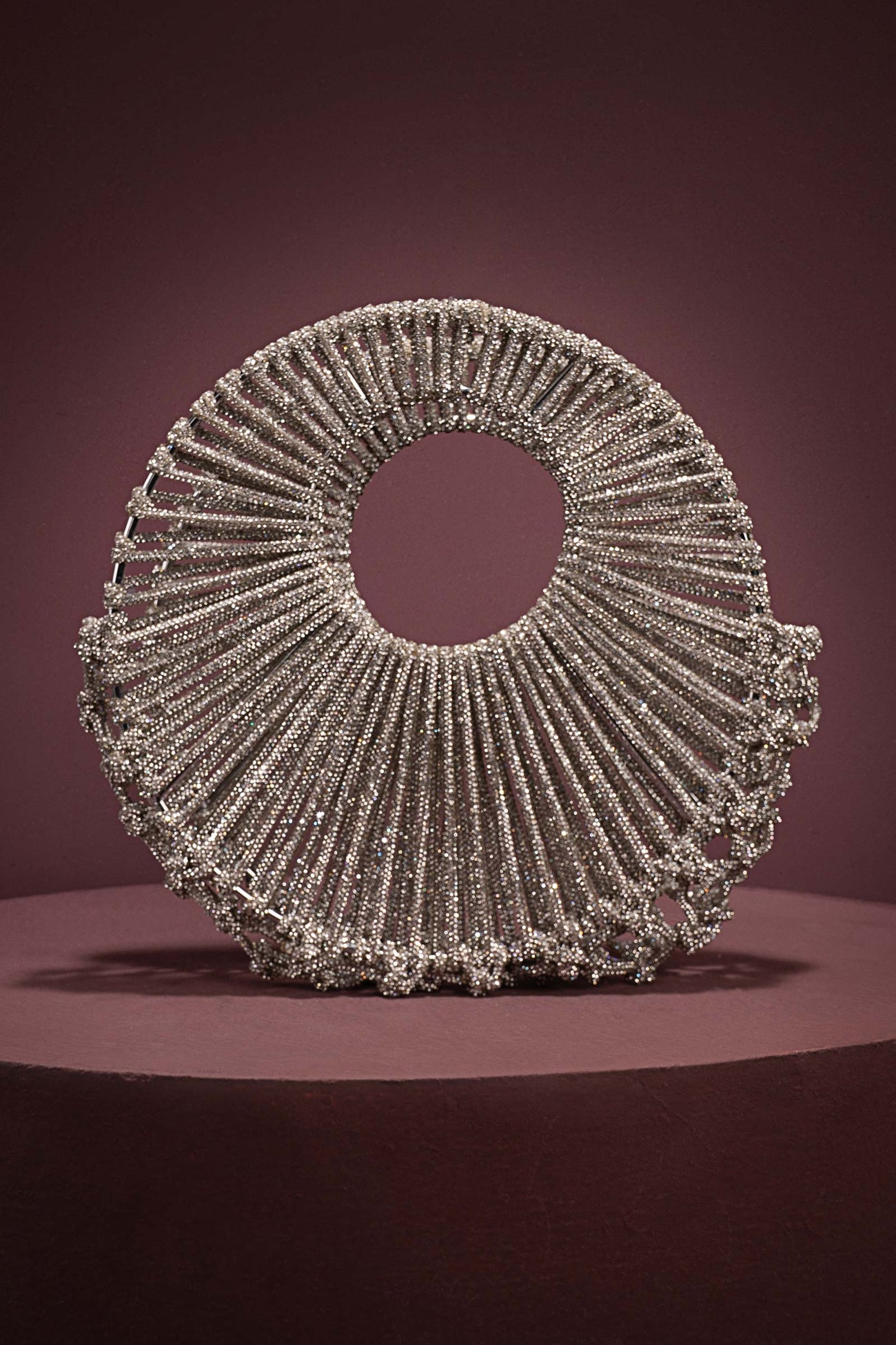 Crystal Crescent Clutch
