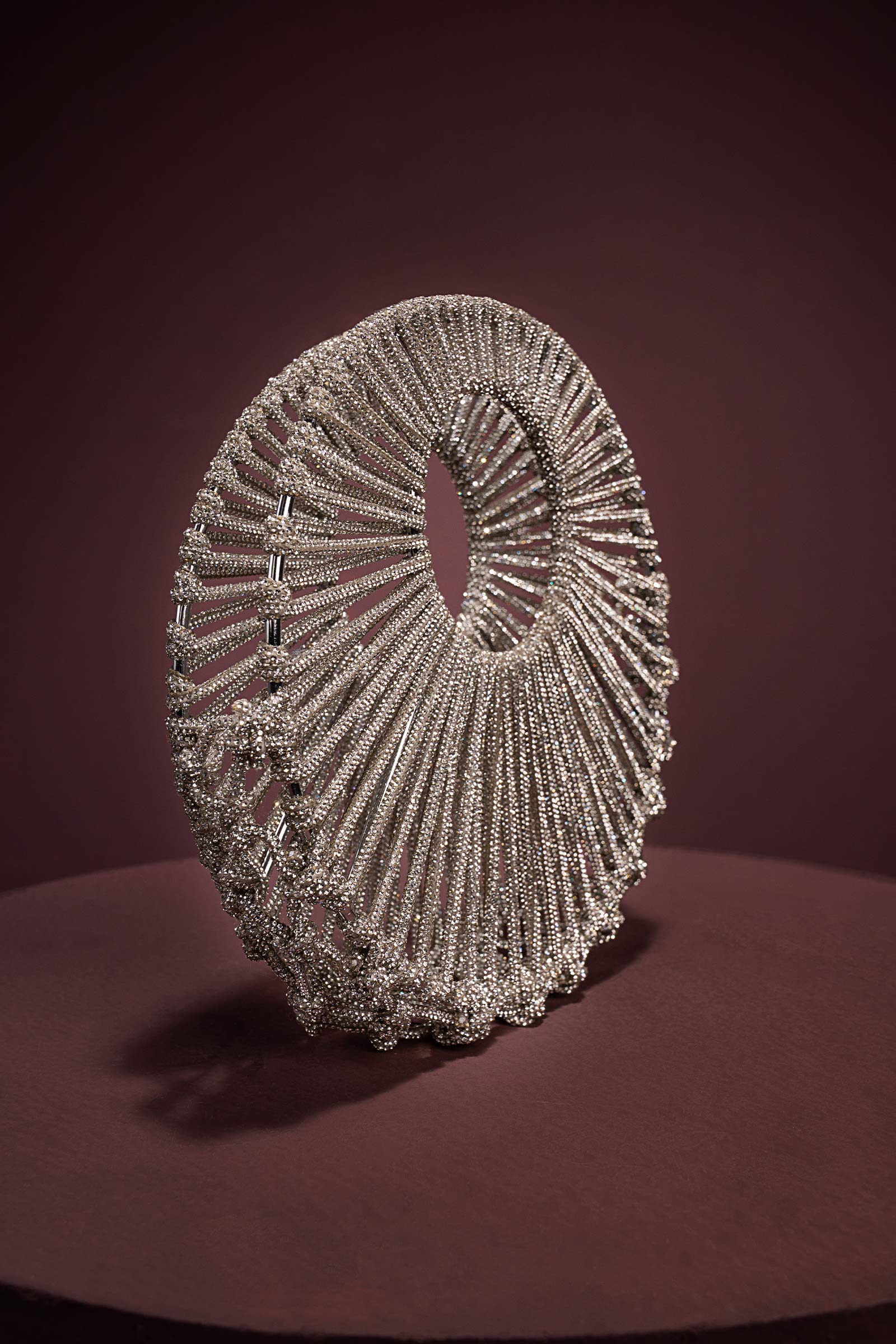 Crystal Crescent Clutch
