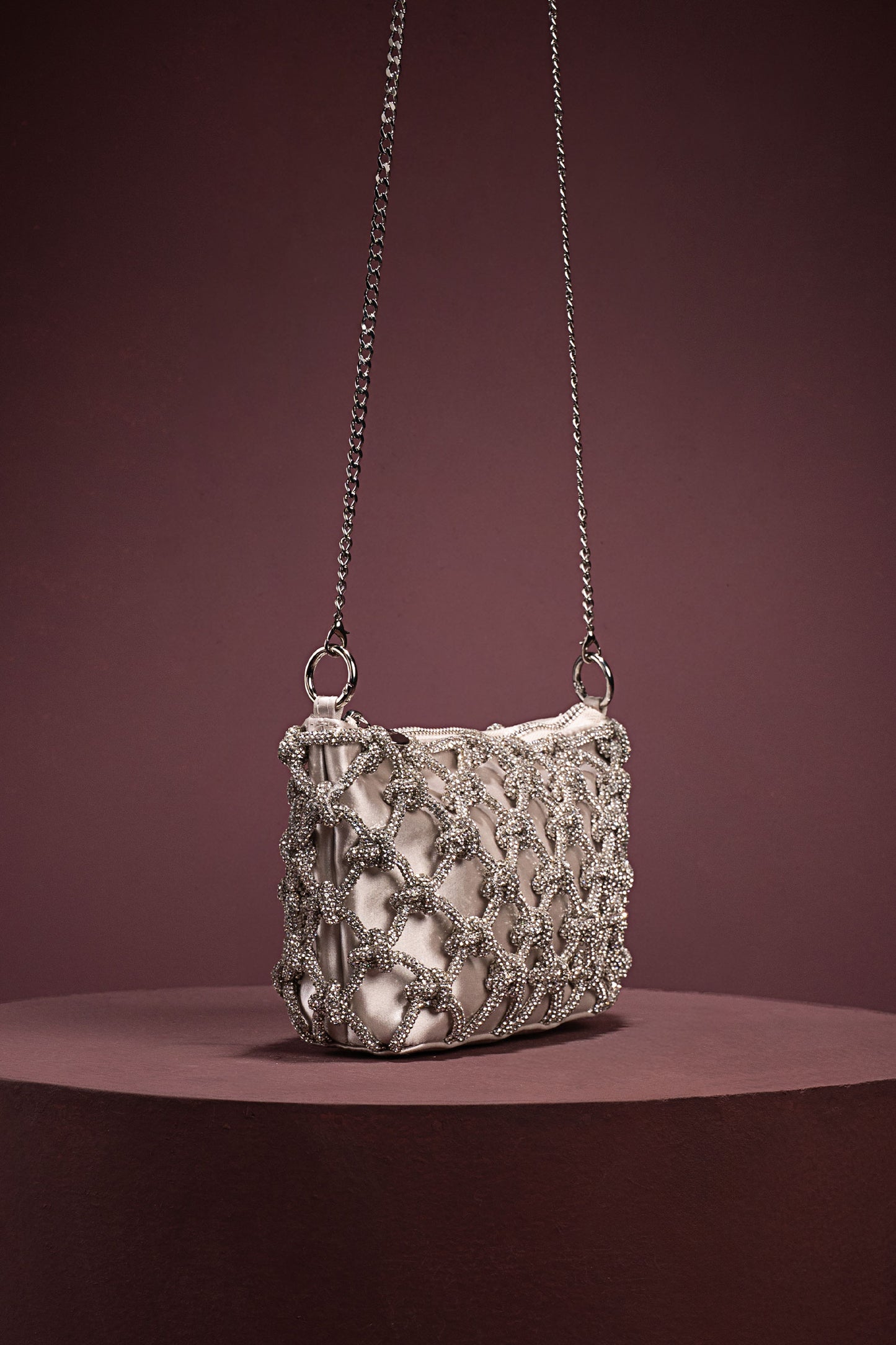 Crystals Knotted Bag