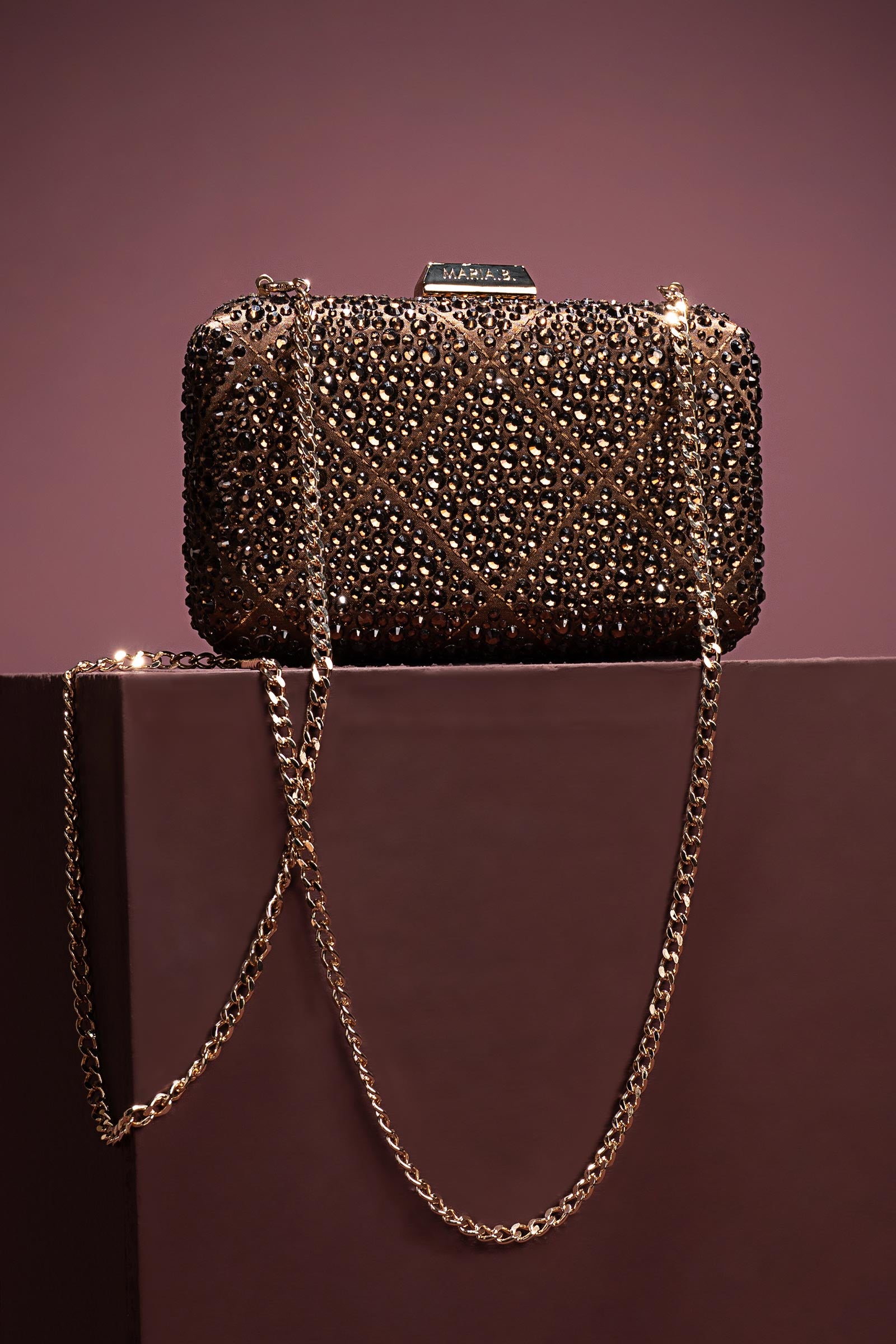 Shimmery Boxy Clutch