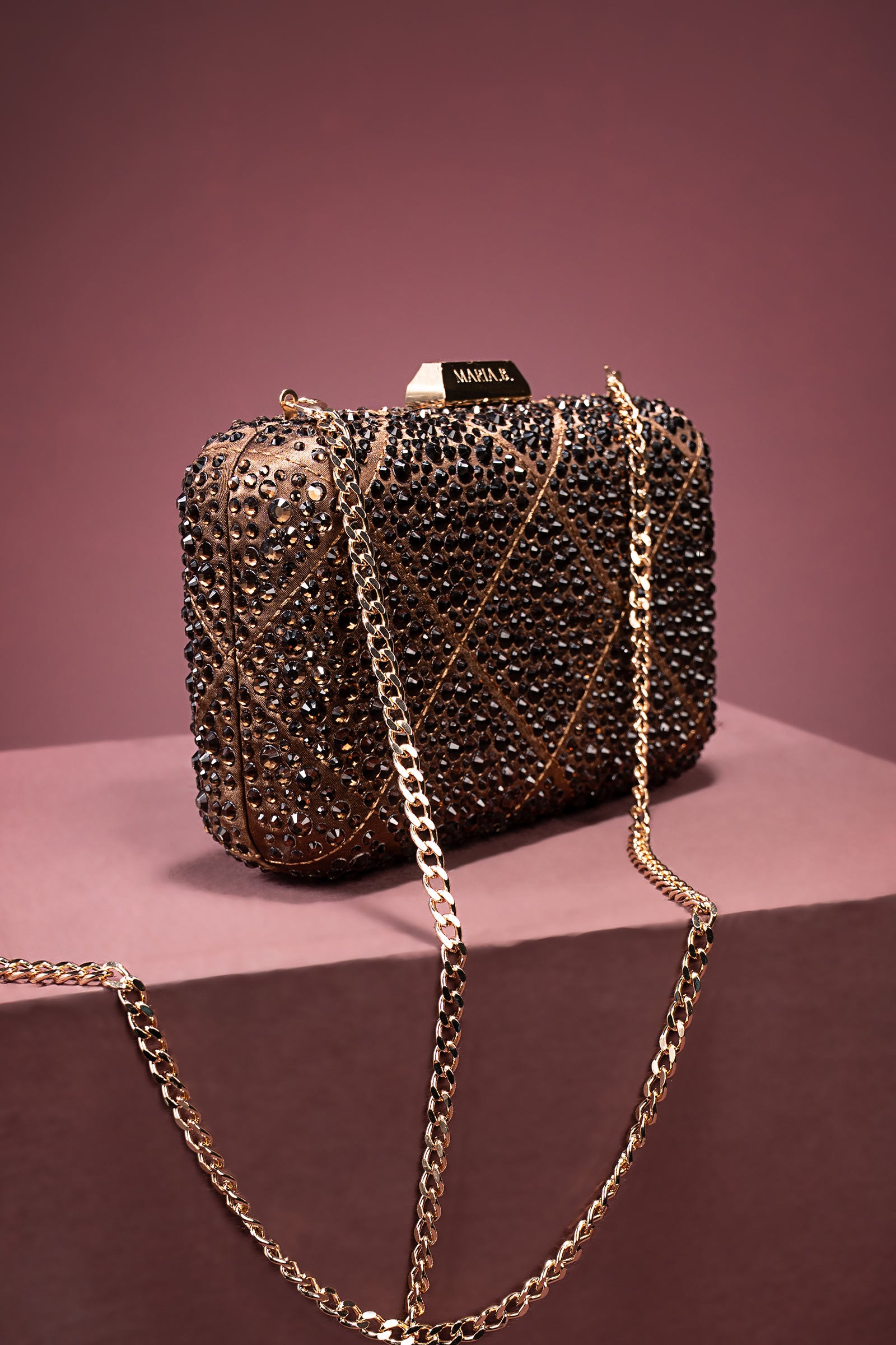 Shimmery Boxy Clutch