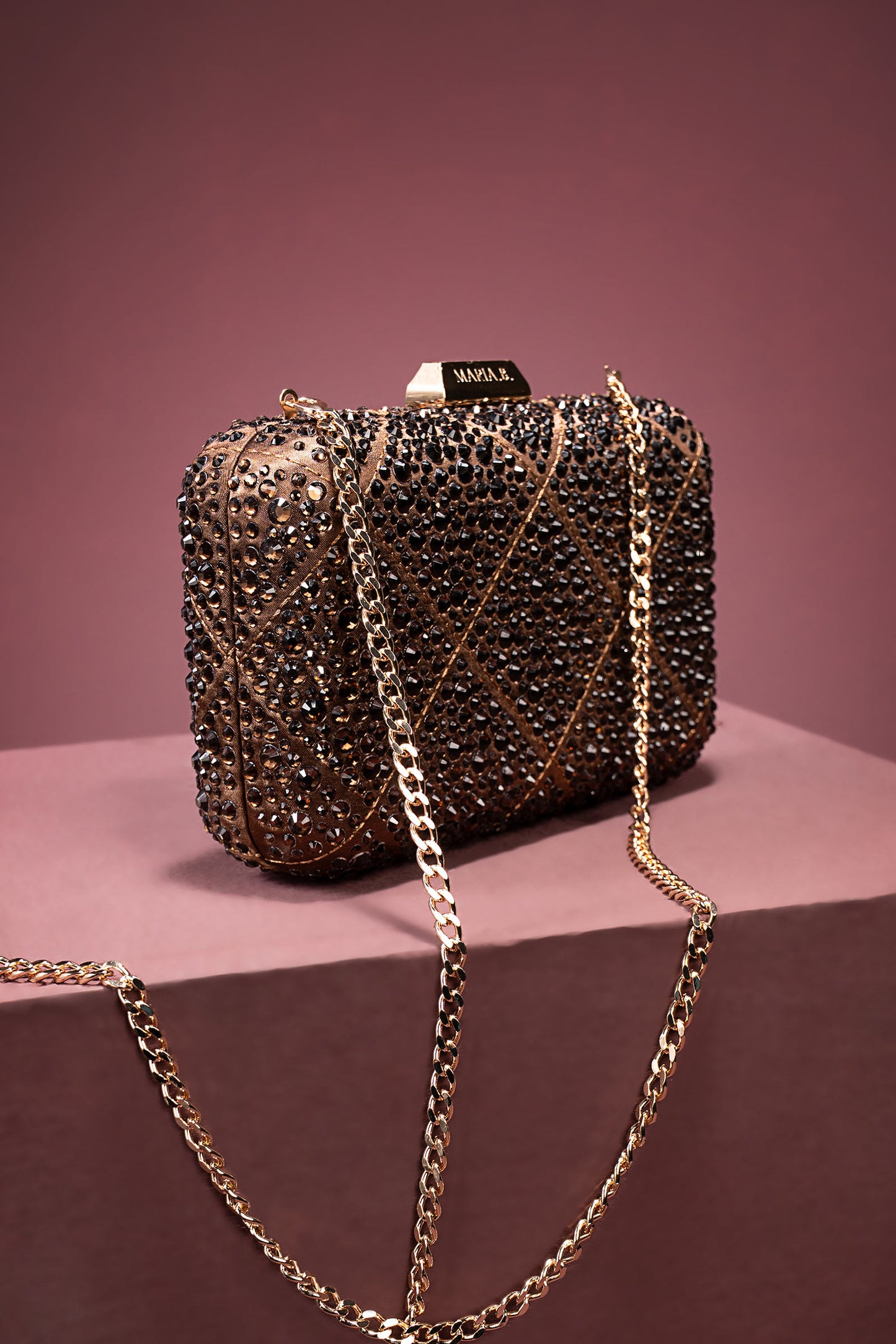 Shimmery Boxy Clutch