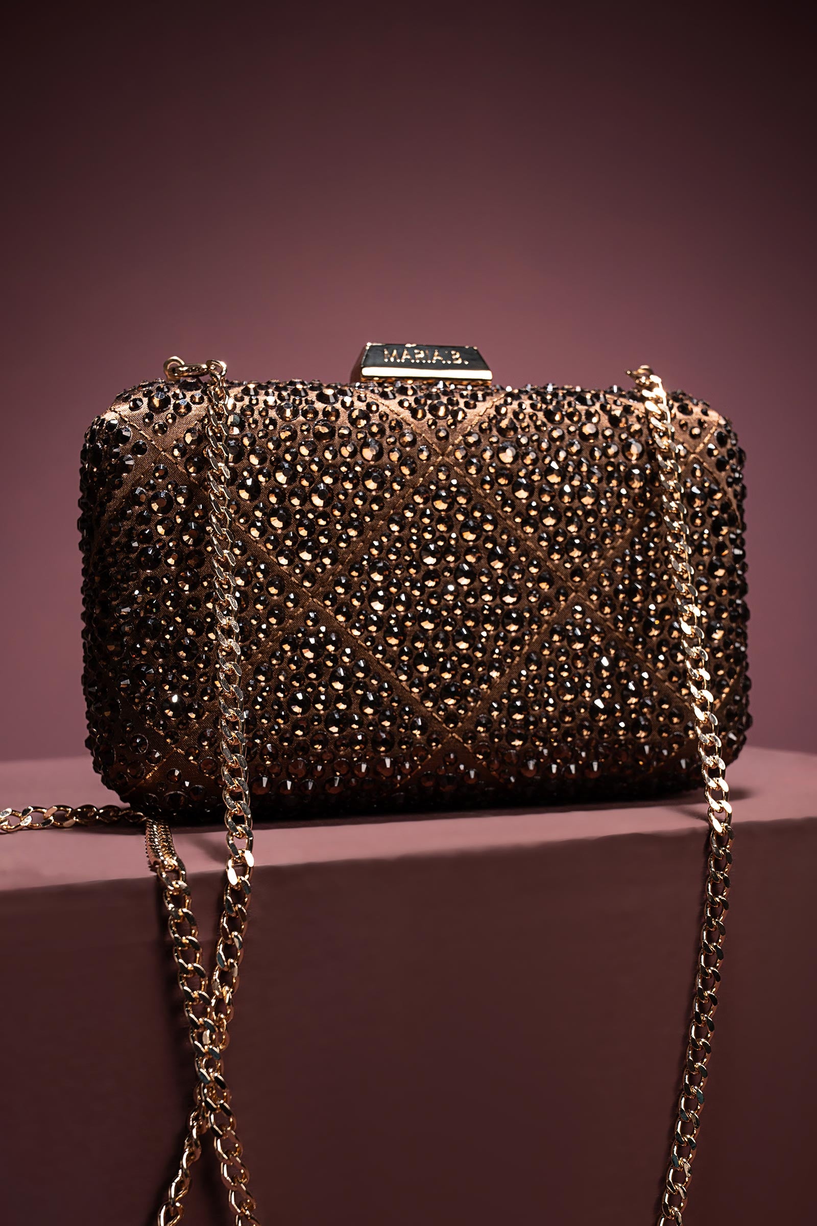 Shimmery Boxy Clutch