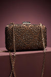 Shimmery Boxy Clutch