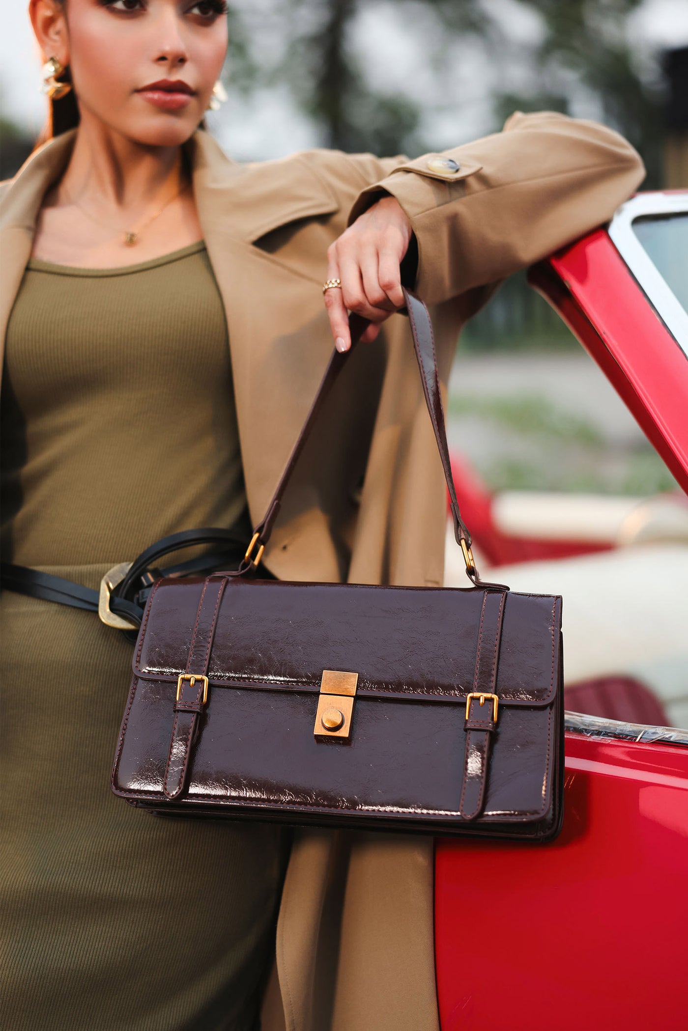 Elongated Handle Bag