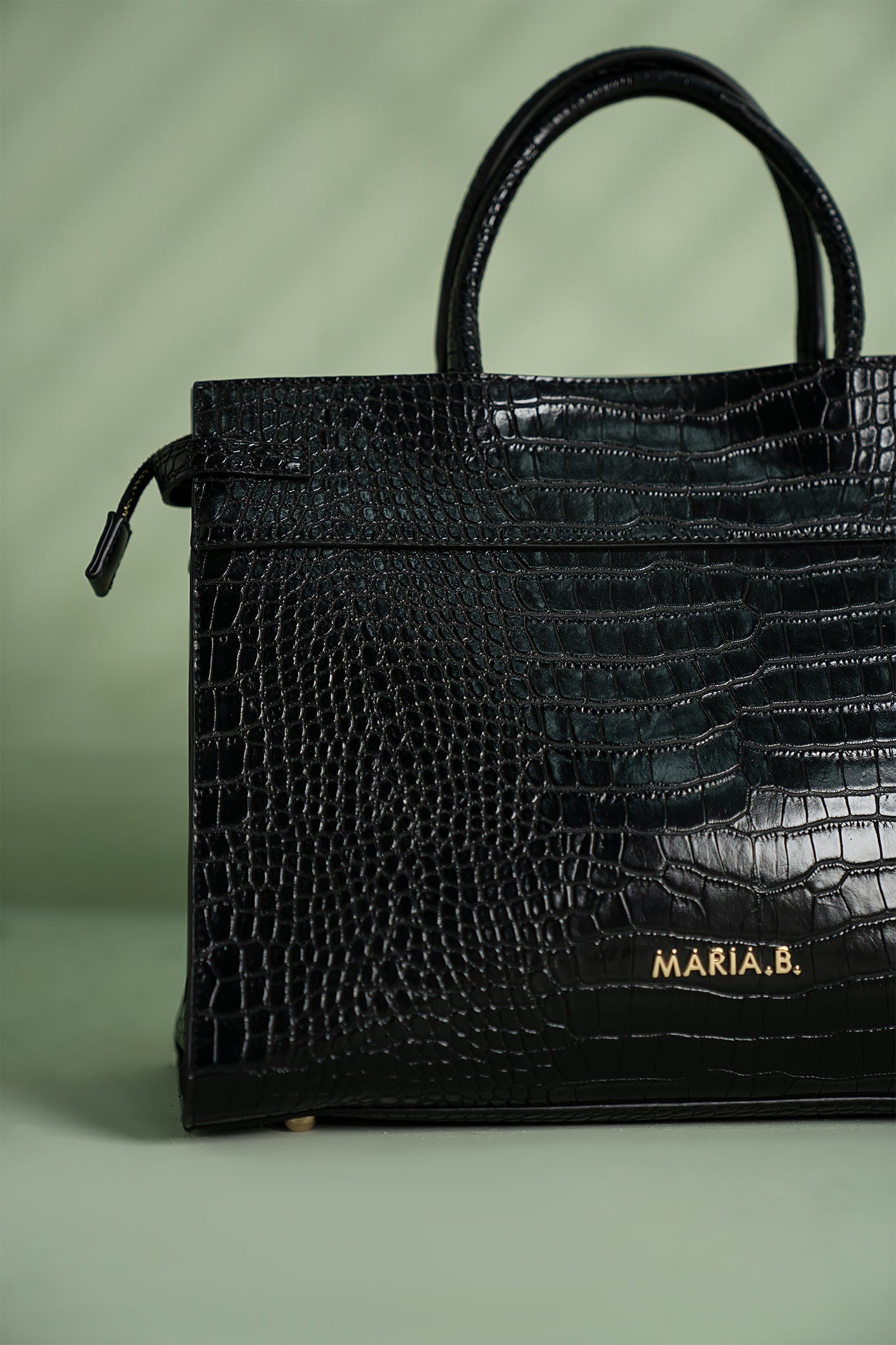 Belted Croc Tote